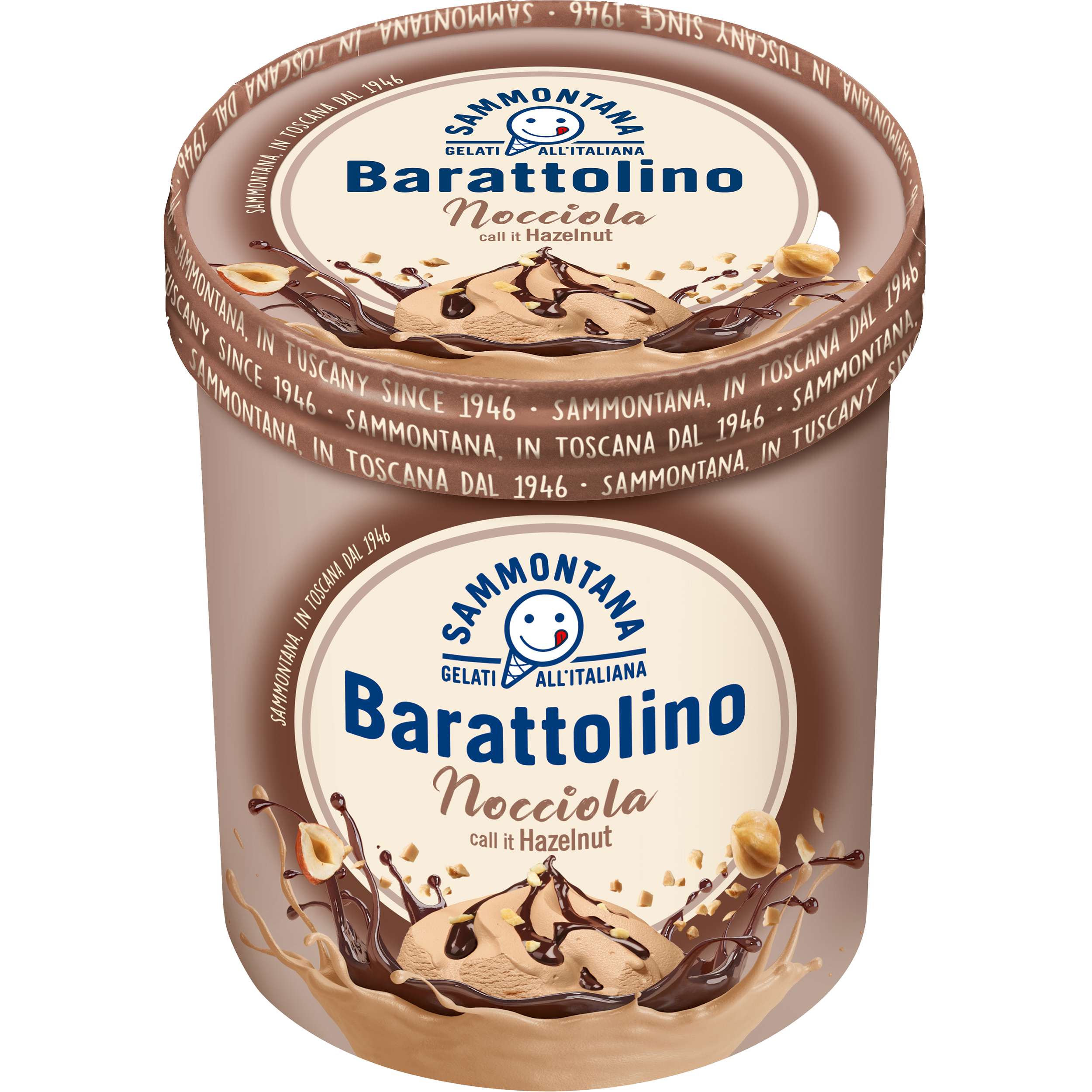 Sammontana Barattolino Nocciola Lody O Smaku Orzechów Laskowych 500G 800Ml