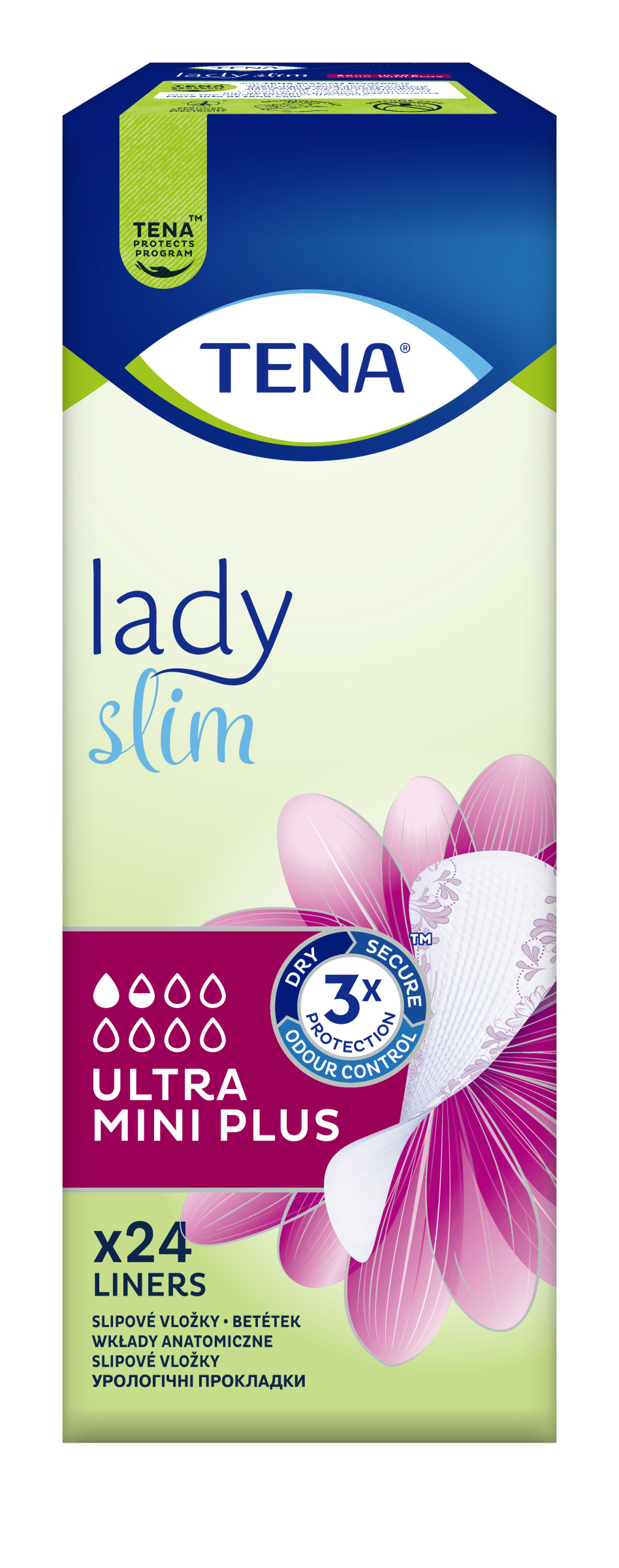 Tena Lady Wkładki Ultra Mini Plus Liners 24 Szt Wkładki Specjalistyczne