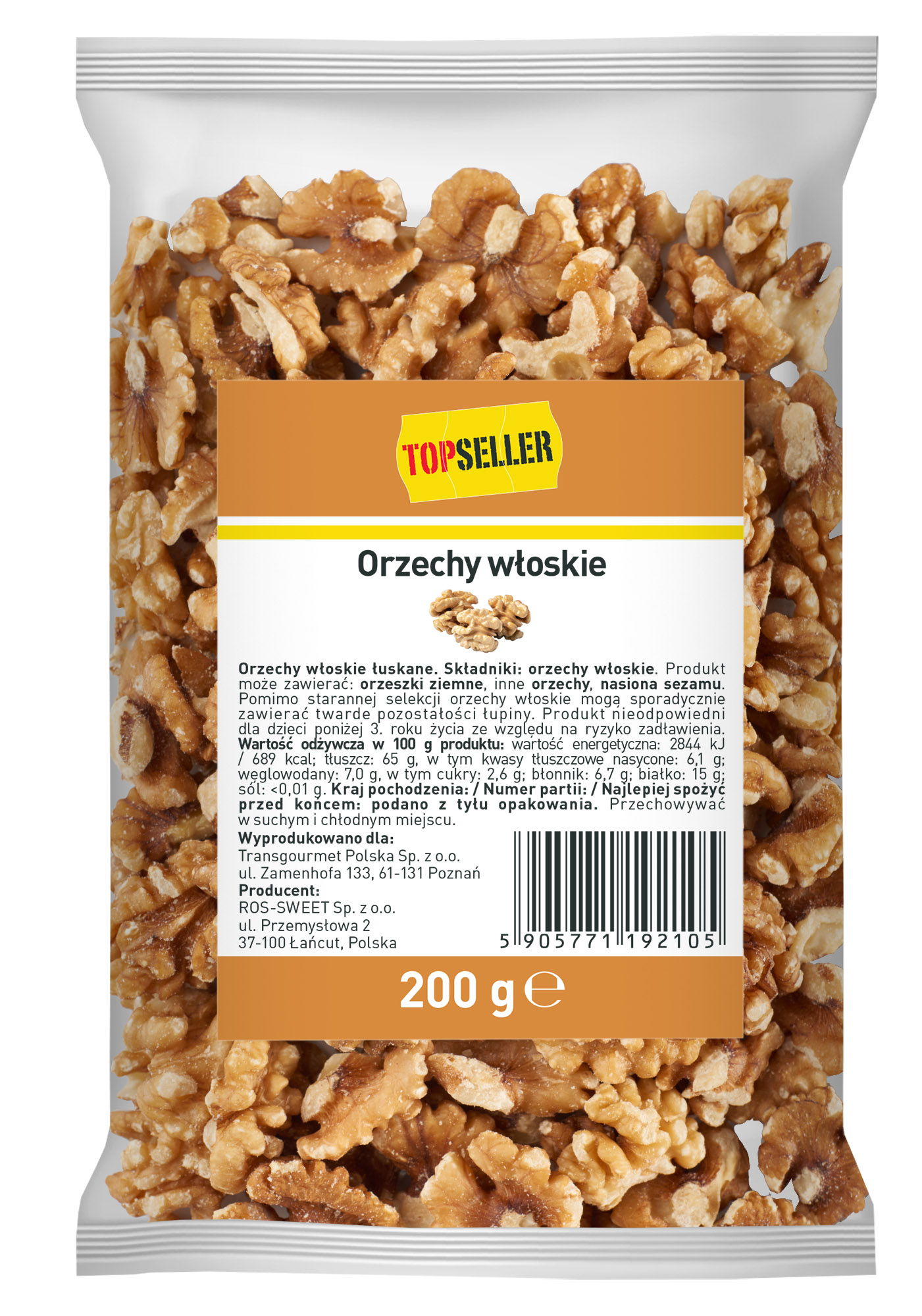 Topseller Orzechy Włoskie 200G