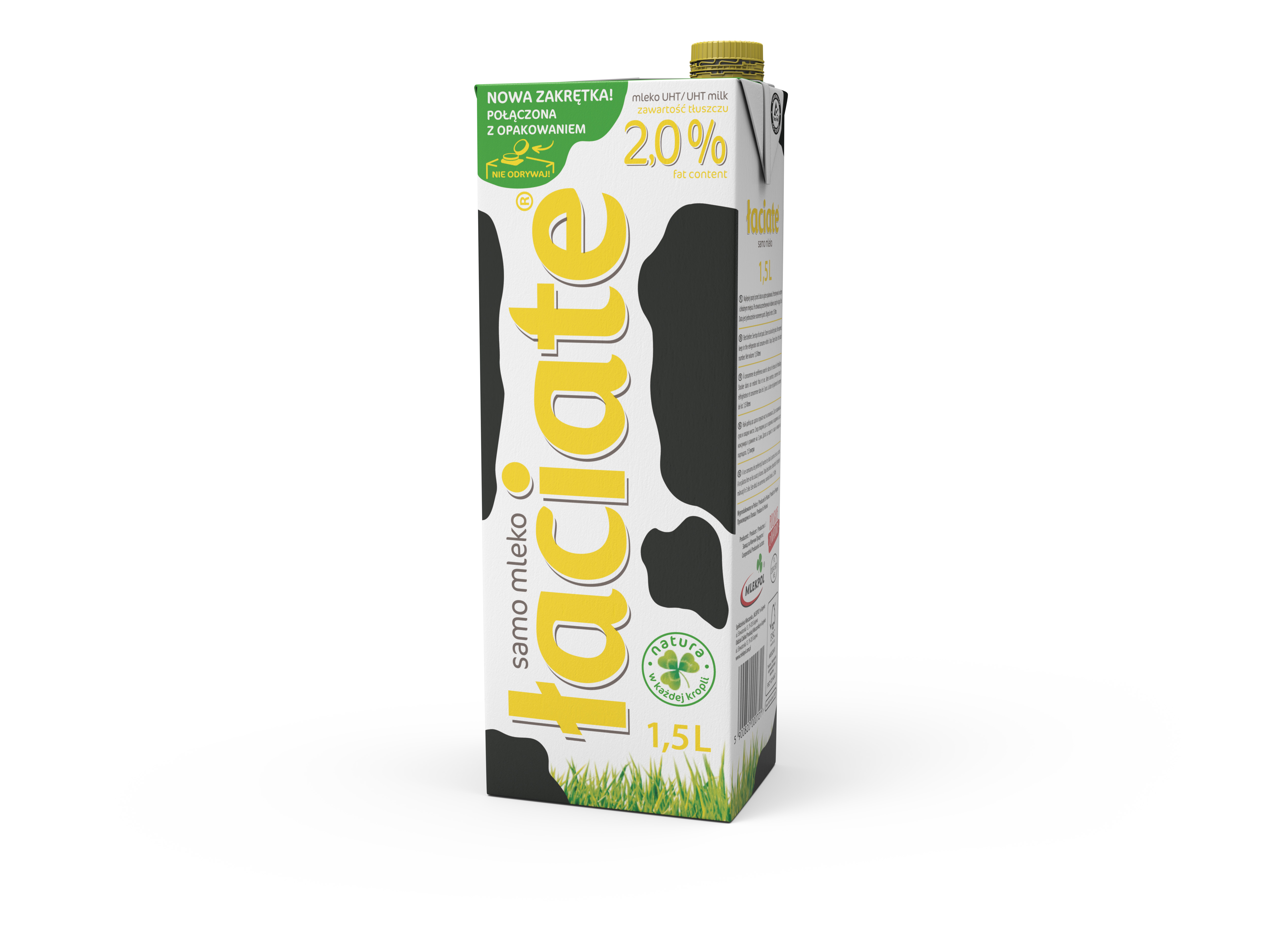 Mleko Uht Łaciate 2%, 1,5L