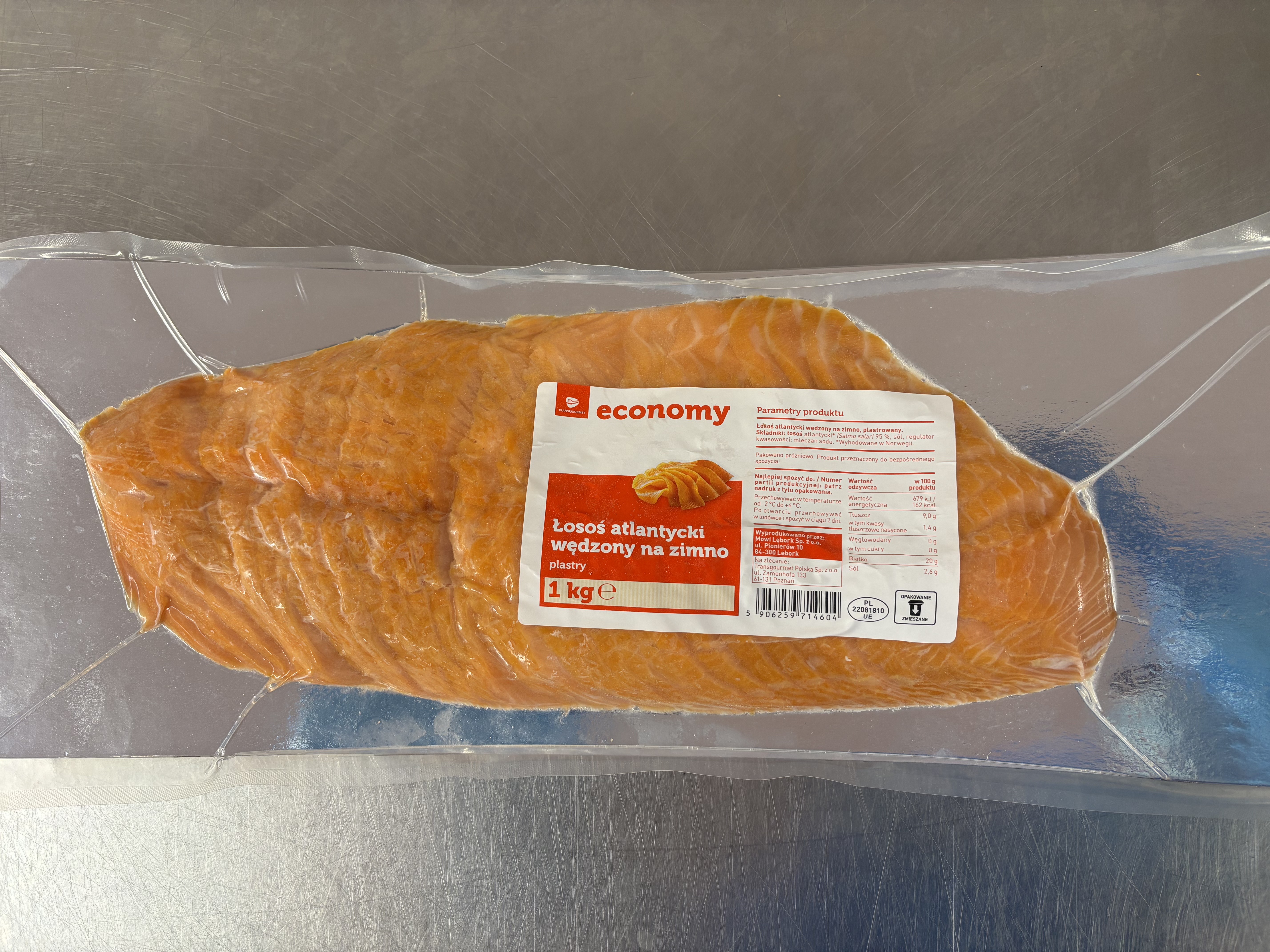 Tge Łosoś Wędzony Na Zimno Plastry 1 Kg