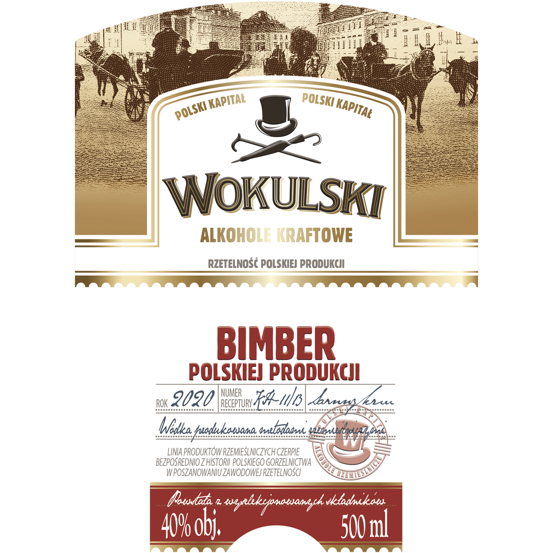 Kraft Wokulski Bimber 40% 500Ml