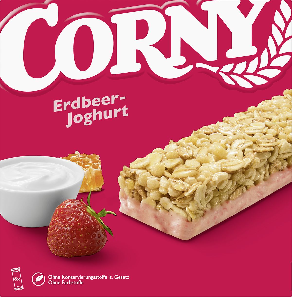 Corny Base Multipack O Smaku Jogurtu Truskawkowego 6X25G