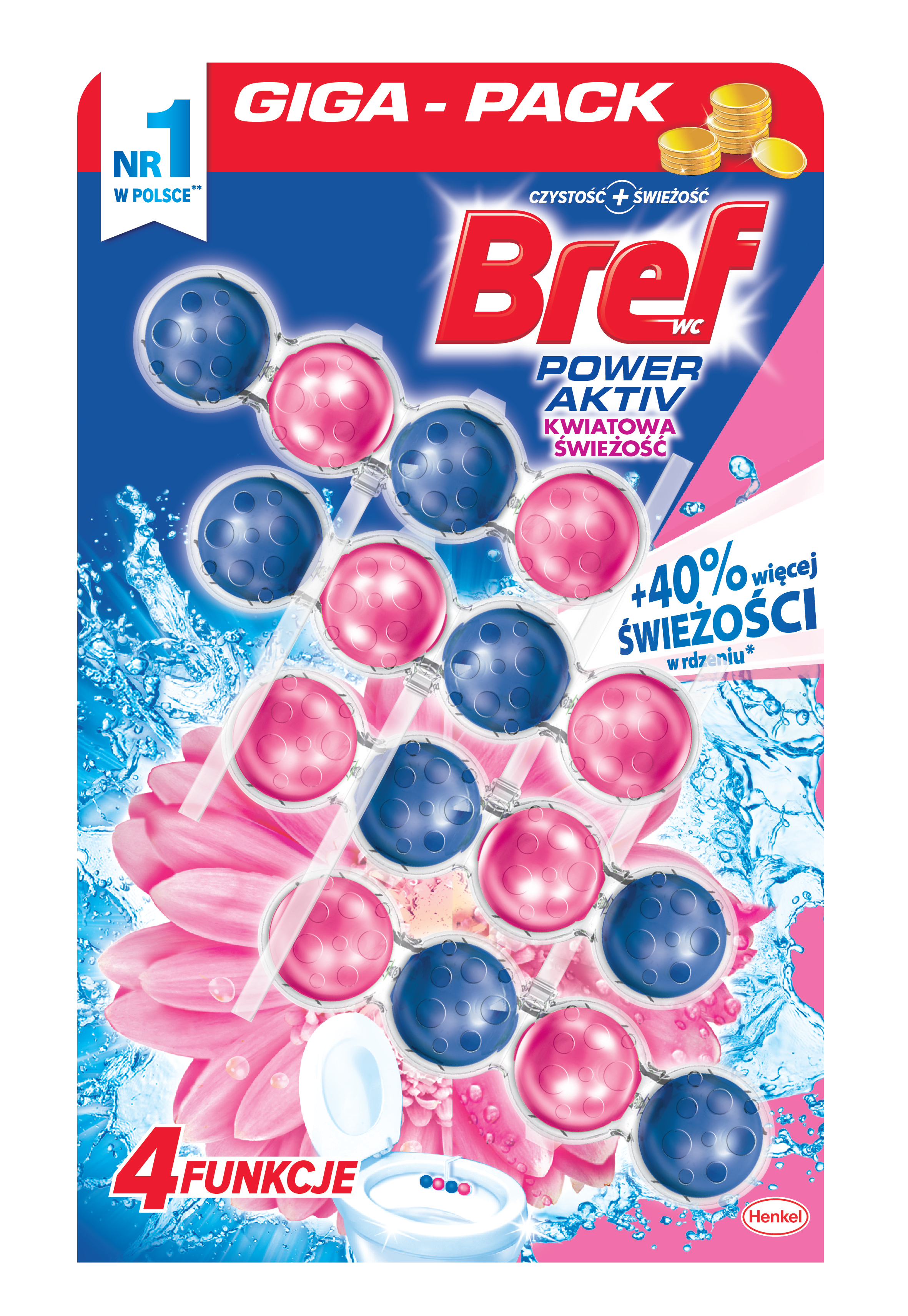 Bref Power Aktiv Kwiatowa Świeżość 4X50 G