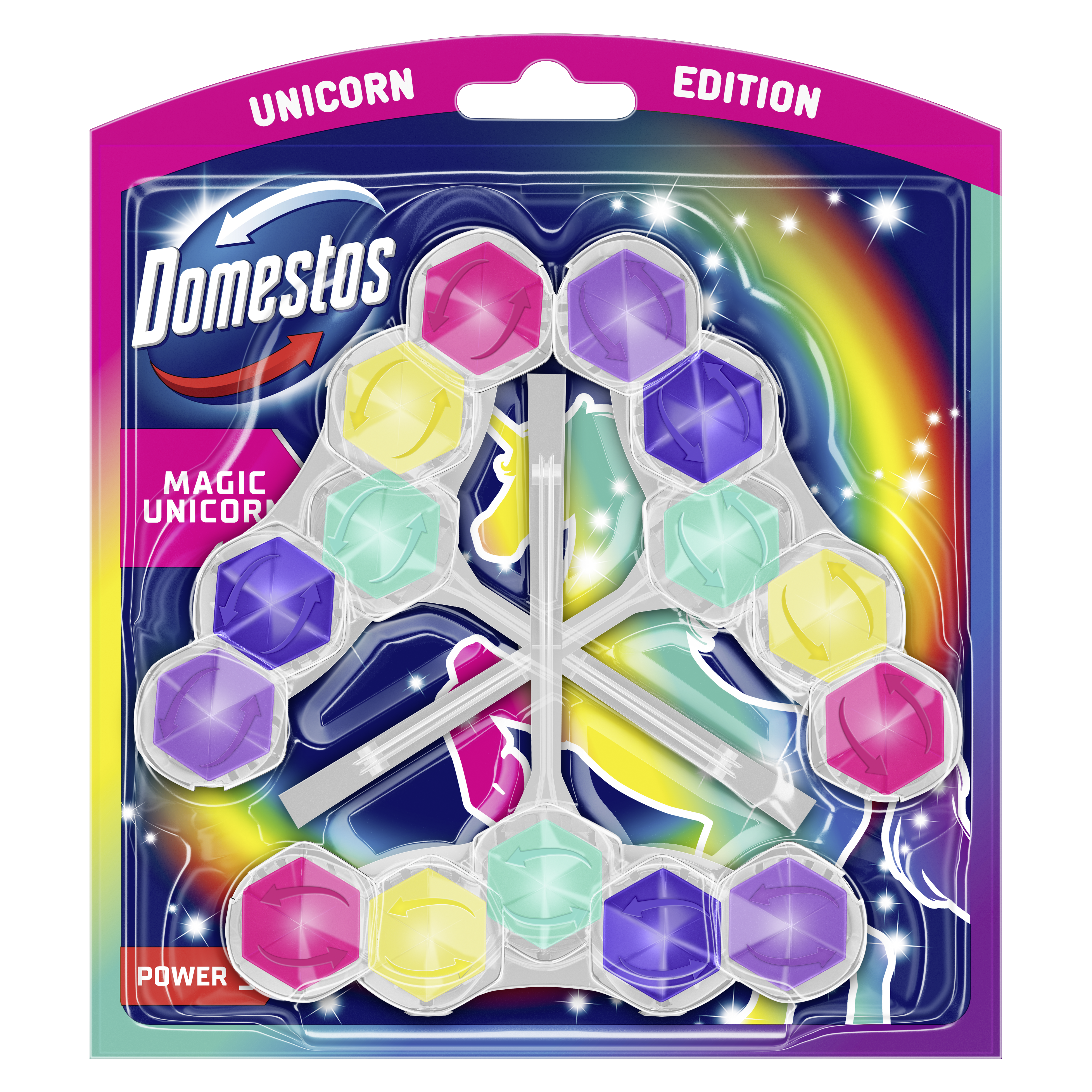Domestos Kostka Magic Unicorn Trio 3X50G