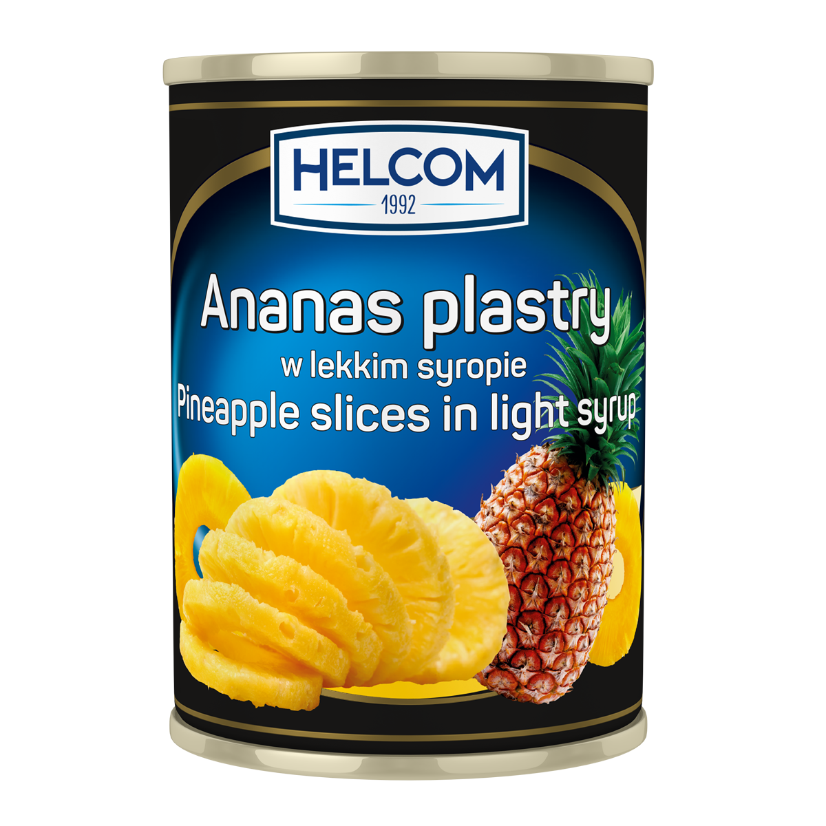 Ananas W Lekkim Syropie Plastry 3,05 Kg Helcom