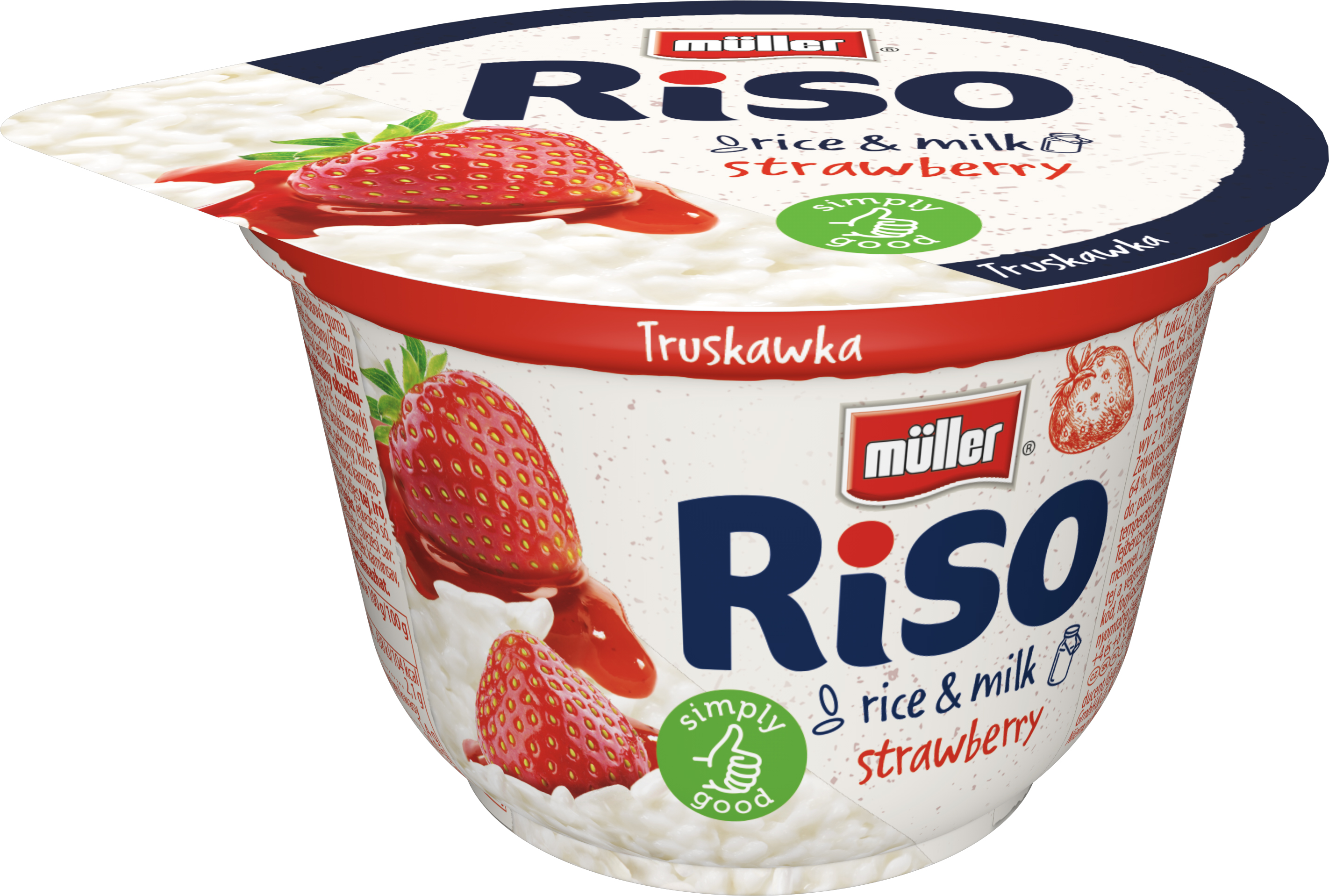 Müller Deser Ryżowy Riso Z Truskawkami 200G