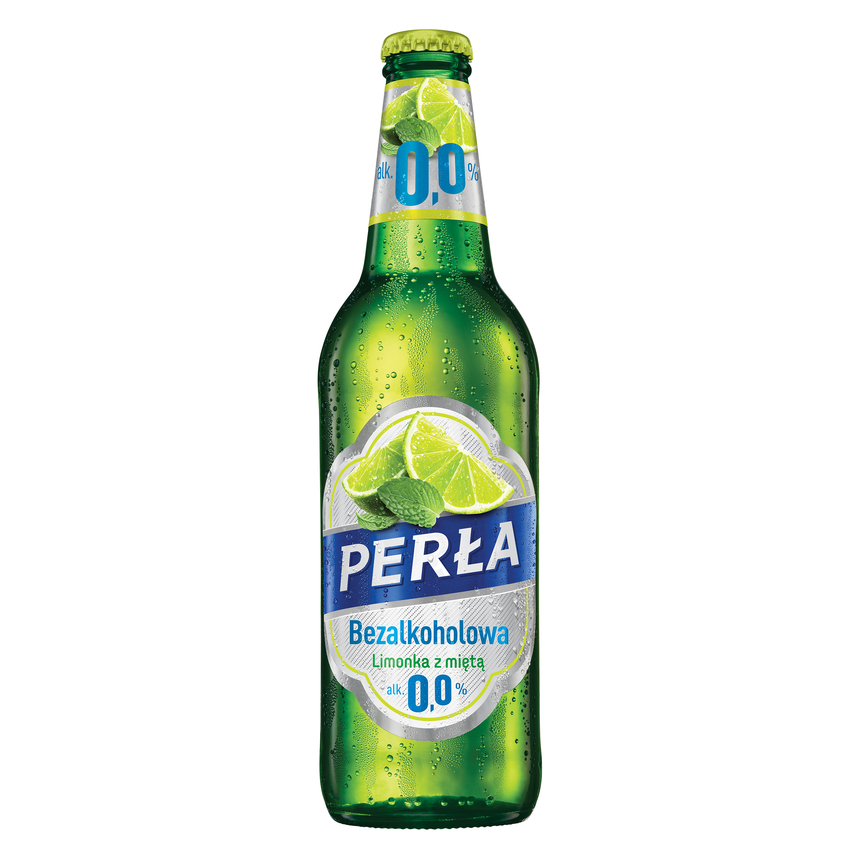 Perła Bezalkoholowa 0,0% Limonka Z Miętą Butelka Bezzwrotna 500 Ml