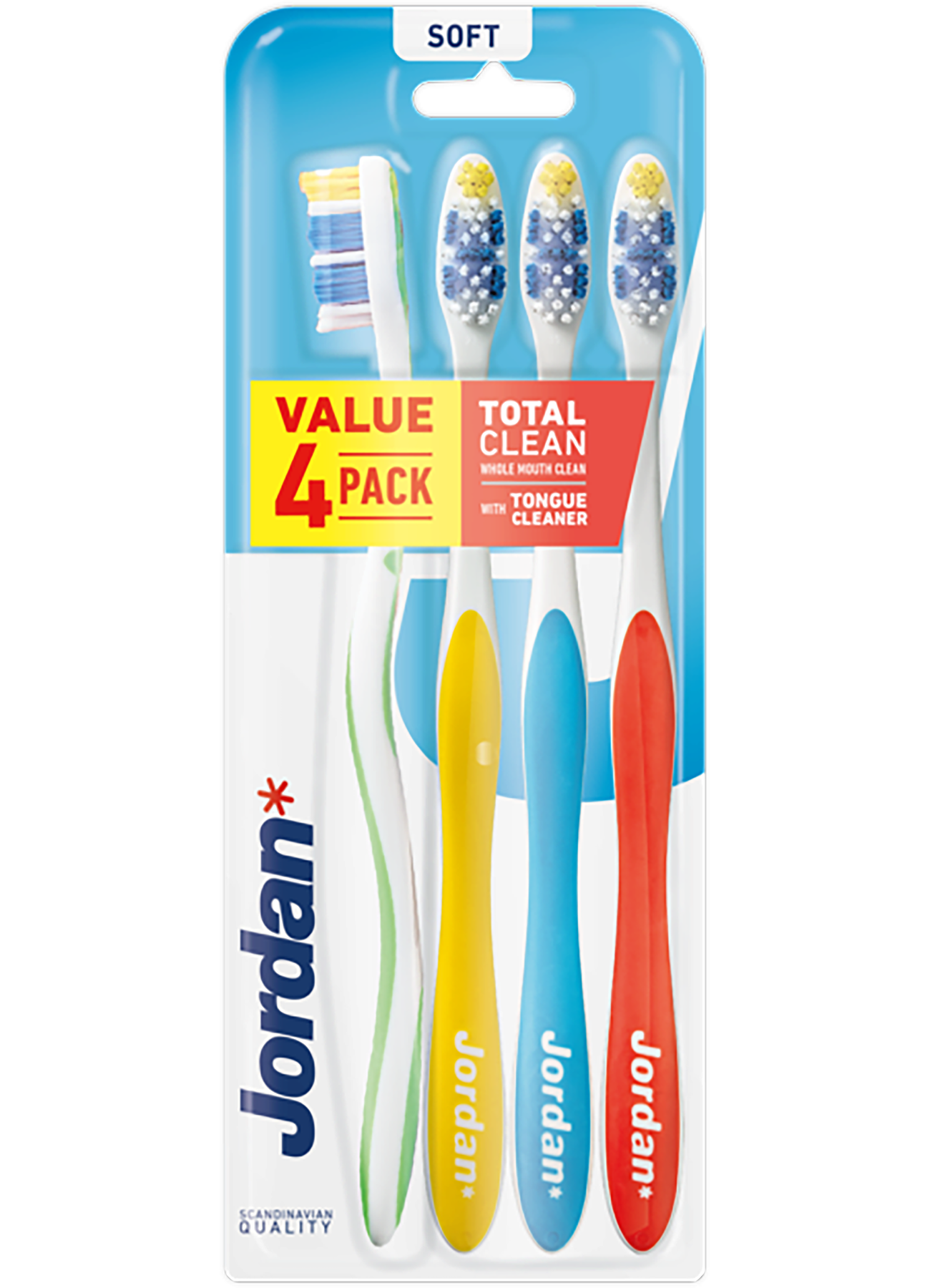 Jordan Szczoteczka Do Zębów Total Clean Soft 4-Pack
