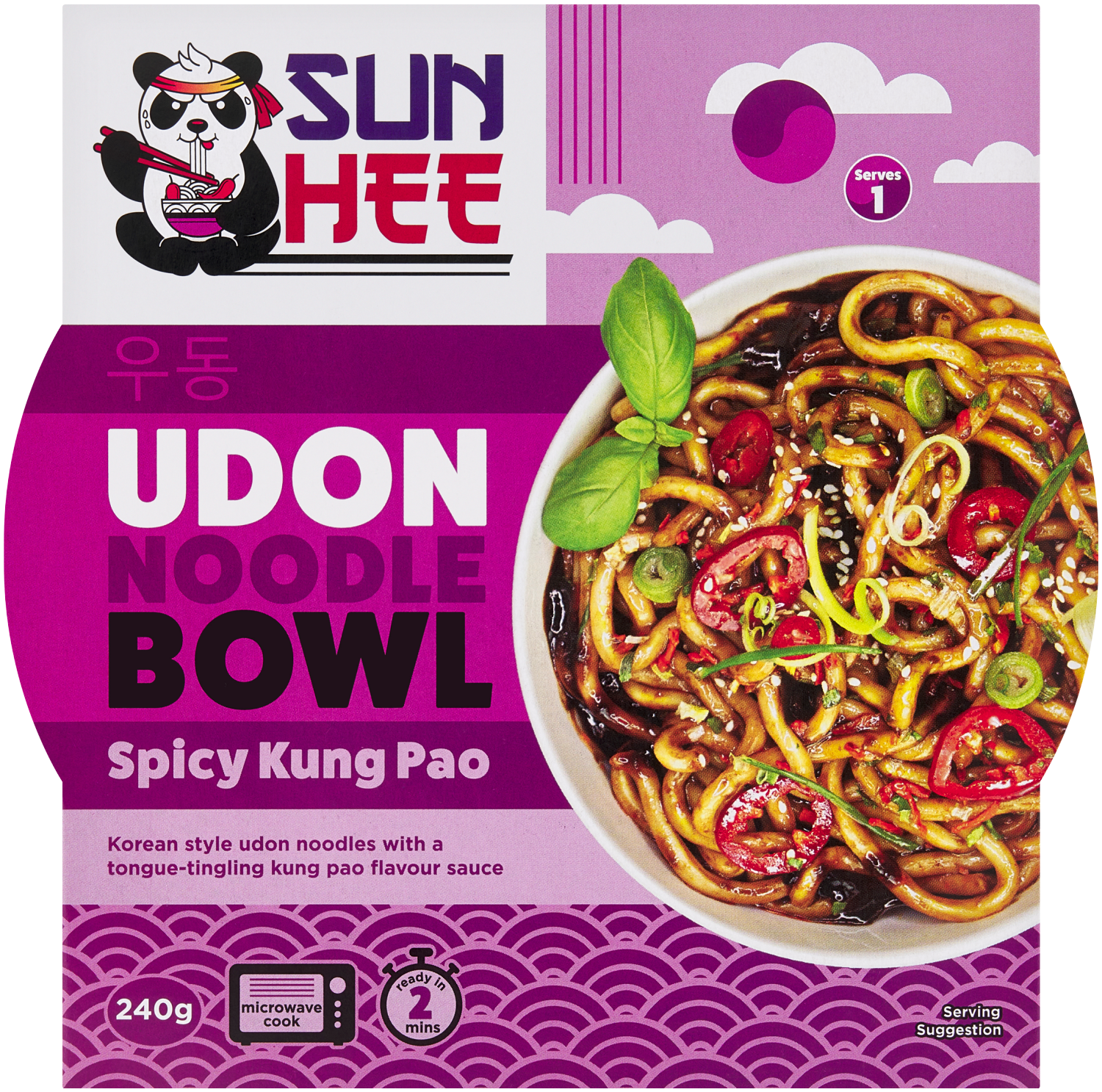 Sun Hee Danie Gotowe Udon Bowl Spicy Kung Pao 240G