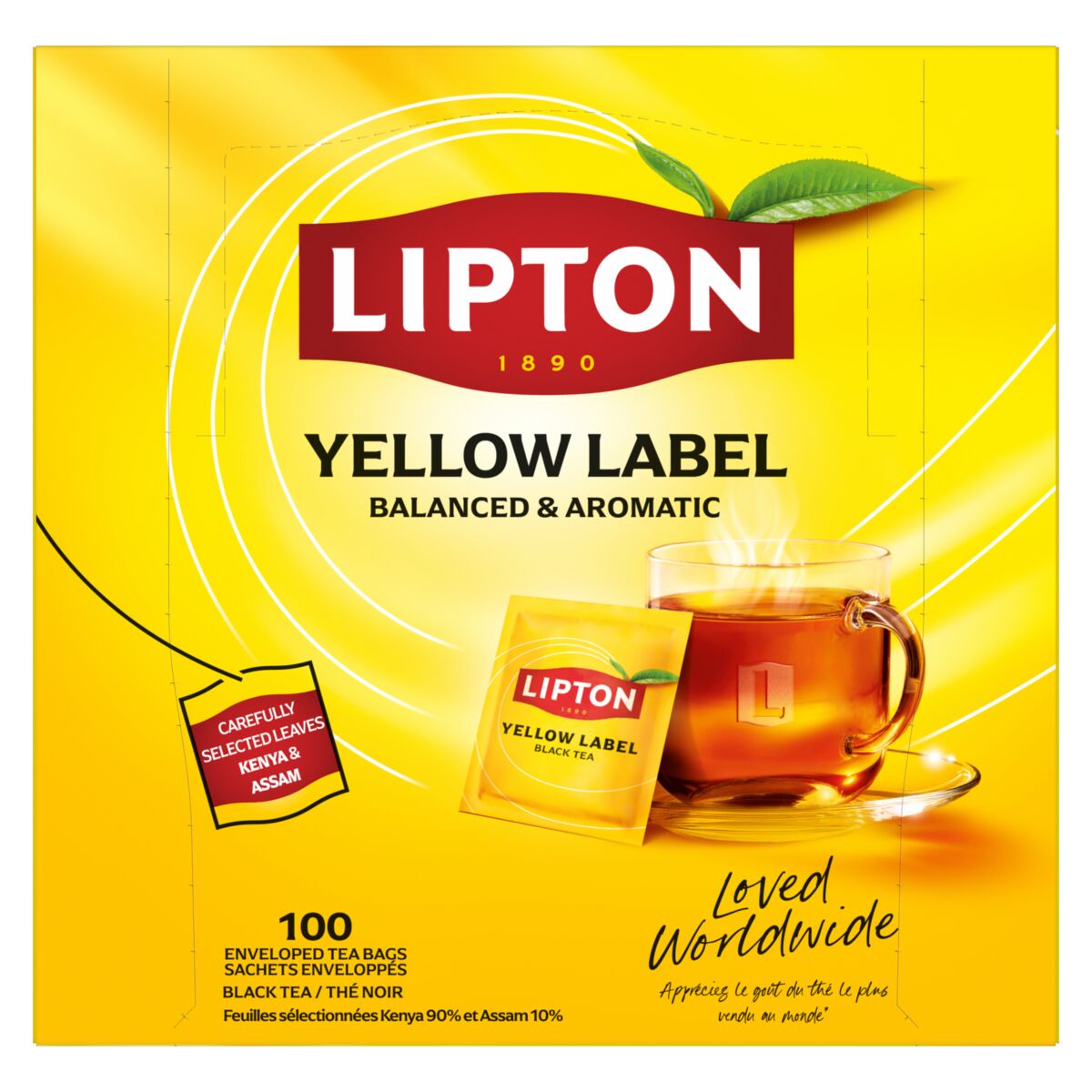 Herbata Lipton Yellow Label 100 Kopert X1,8G