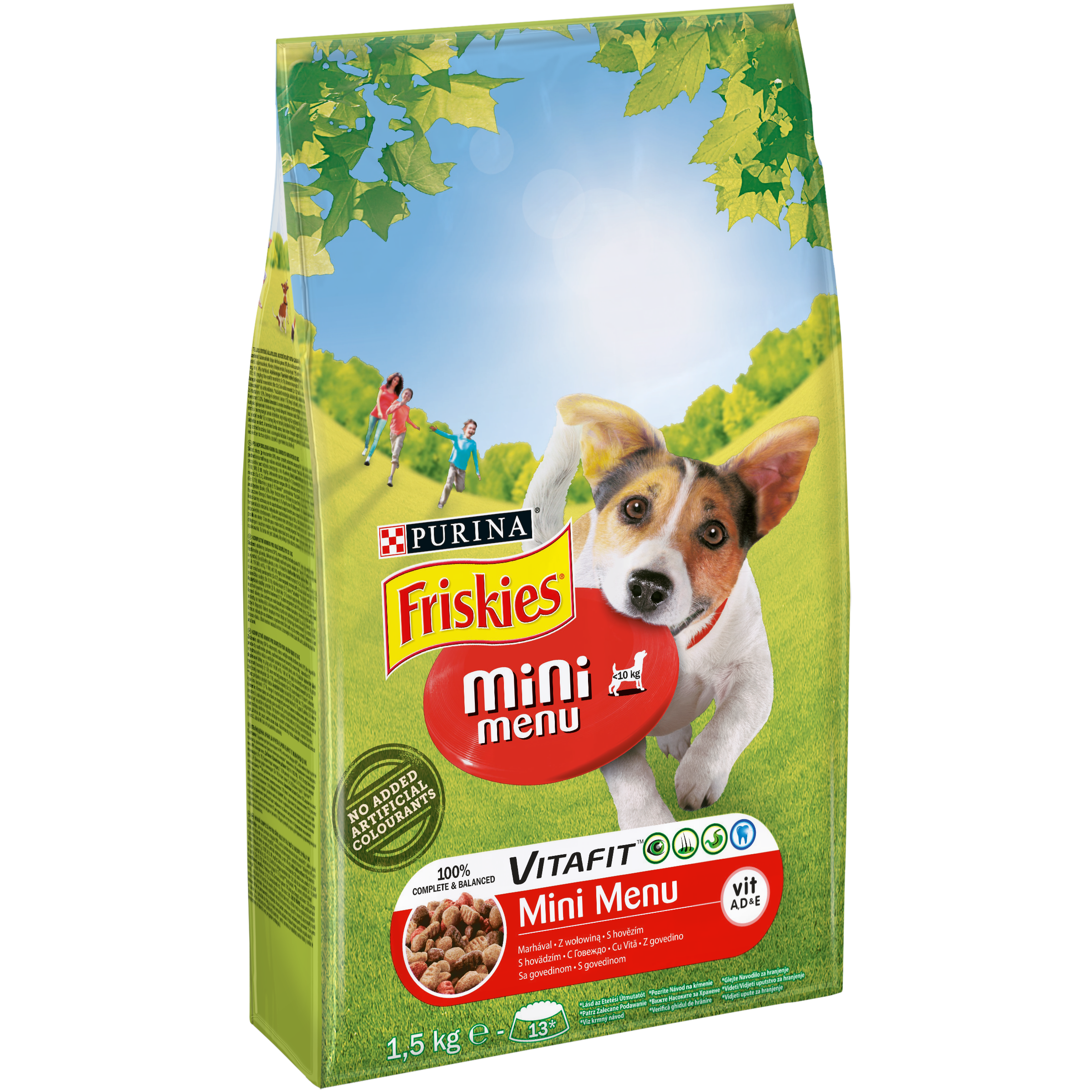 Karma Dla Psów Friskies Mini Menu Z Wołowiną 1,5 Kg