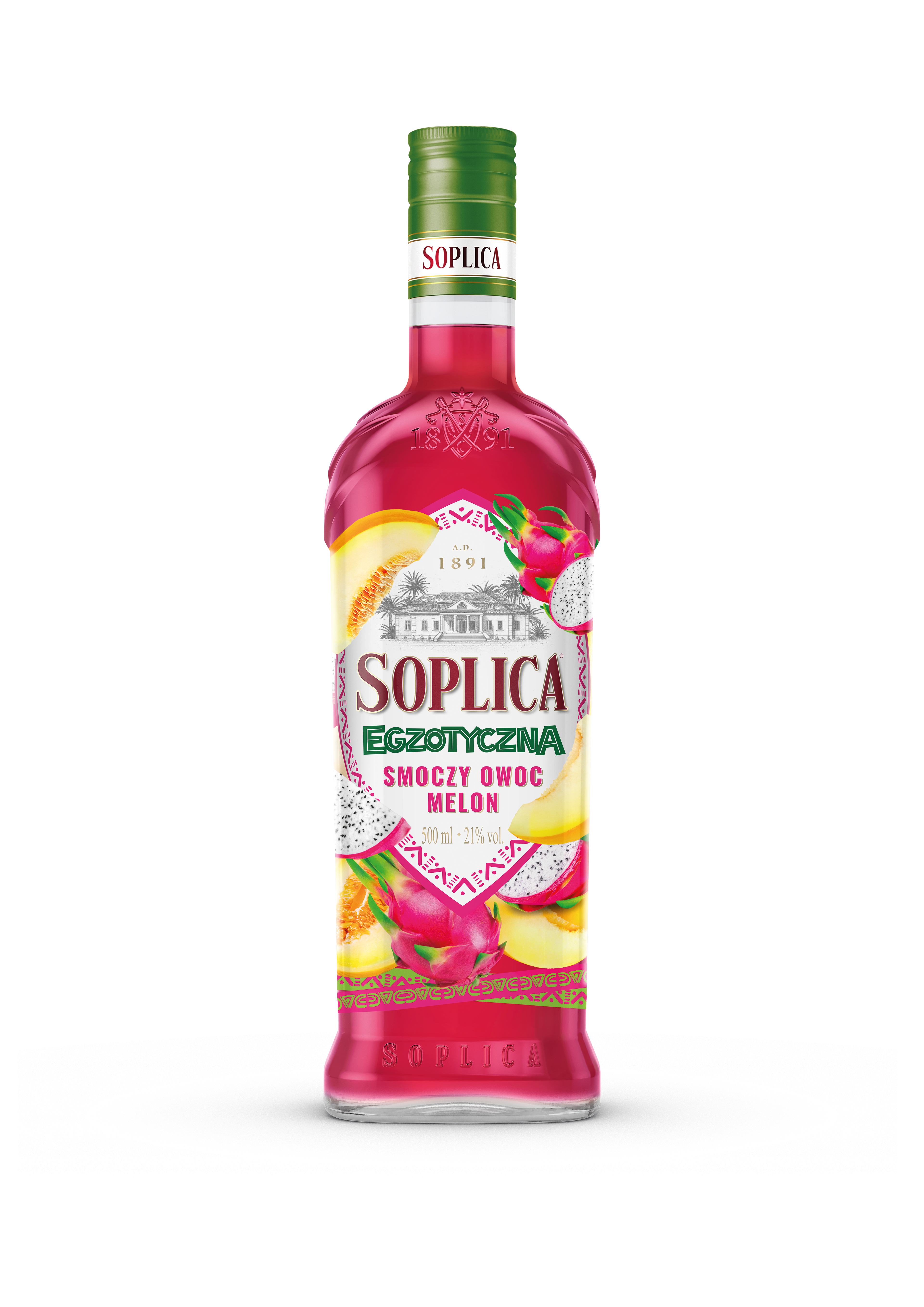 Soplica Smoczy Owoc Melon 21% 0,5L