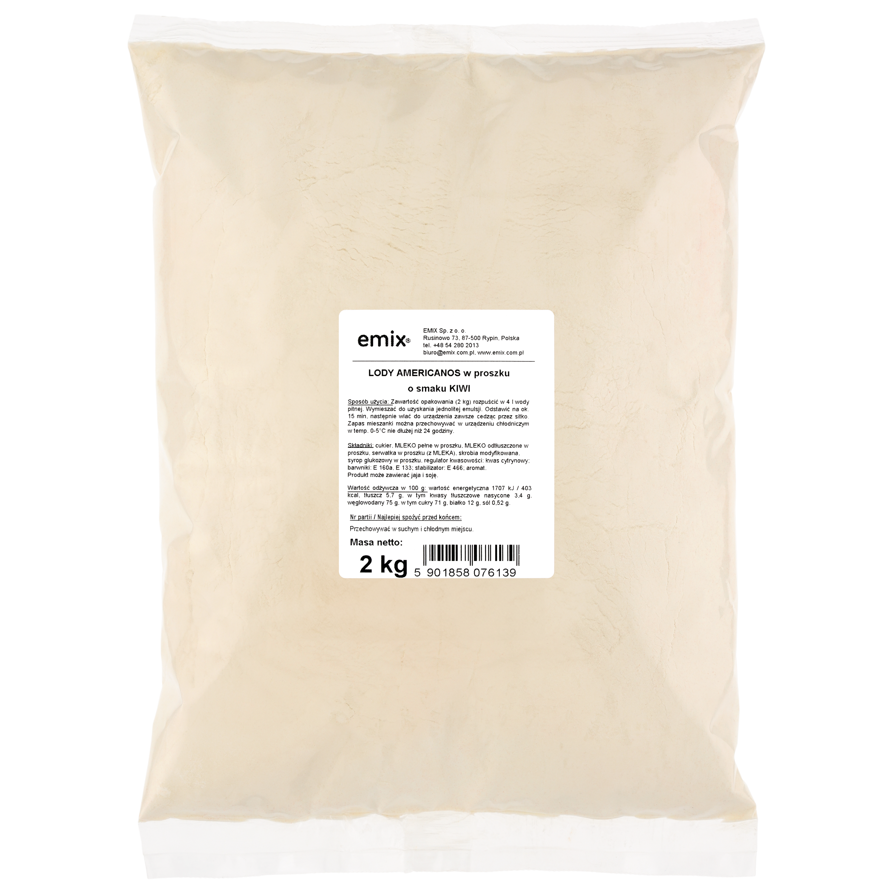 Lody Americanos Kiwi Emix 2Kg