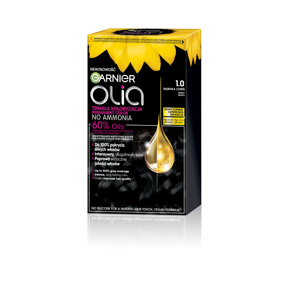 Garnier Olia 1.0 Głęboka Czerń, Permanentna Koloryzacja