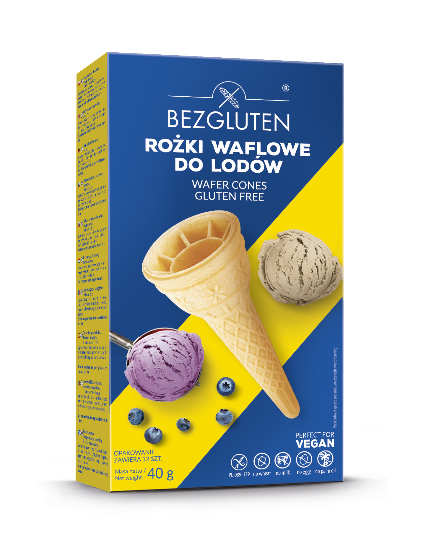 Rożki Waflowe Do Lodów Bezgluten 40G