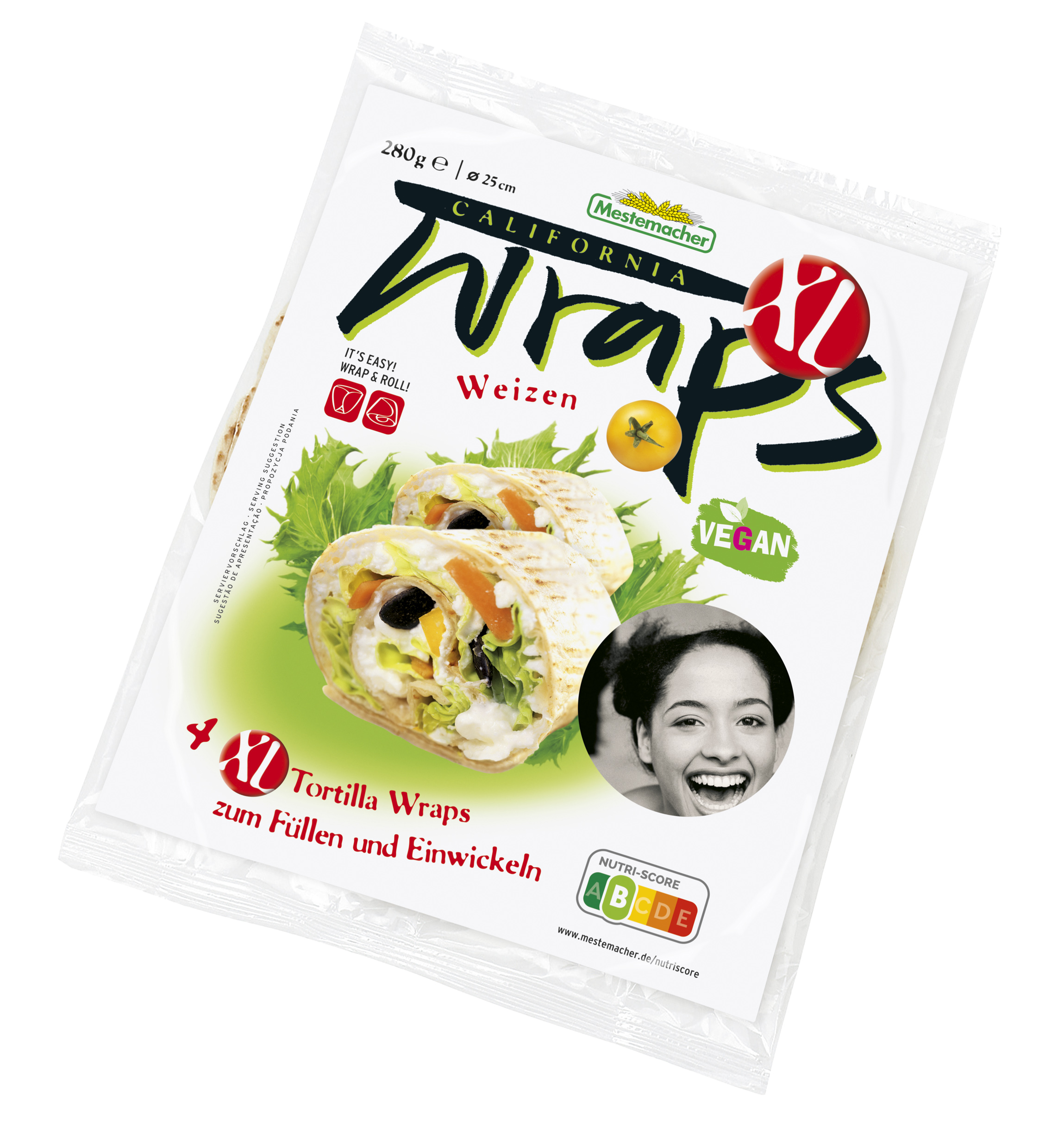 Tortilla Pszenna 280 G /4 Szt. Mestemacher