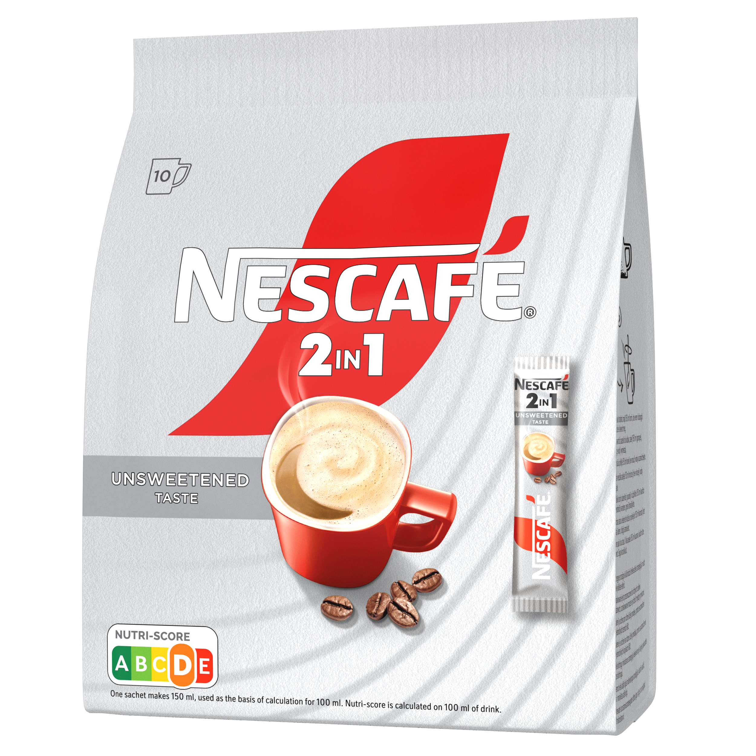 Nescafé 2In1 Coffee & Creamer Rozpuszczalny Napój Kawowy 10 X 8G