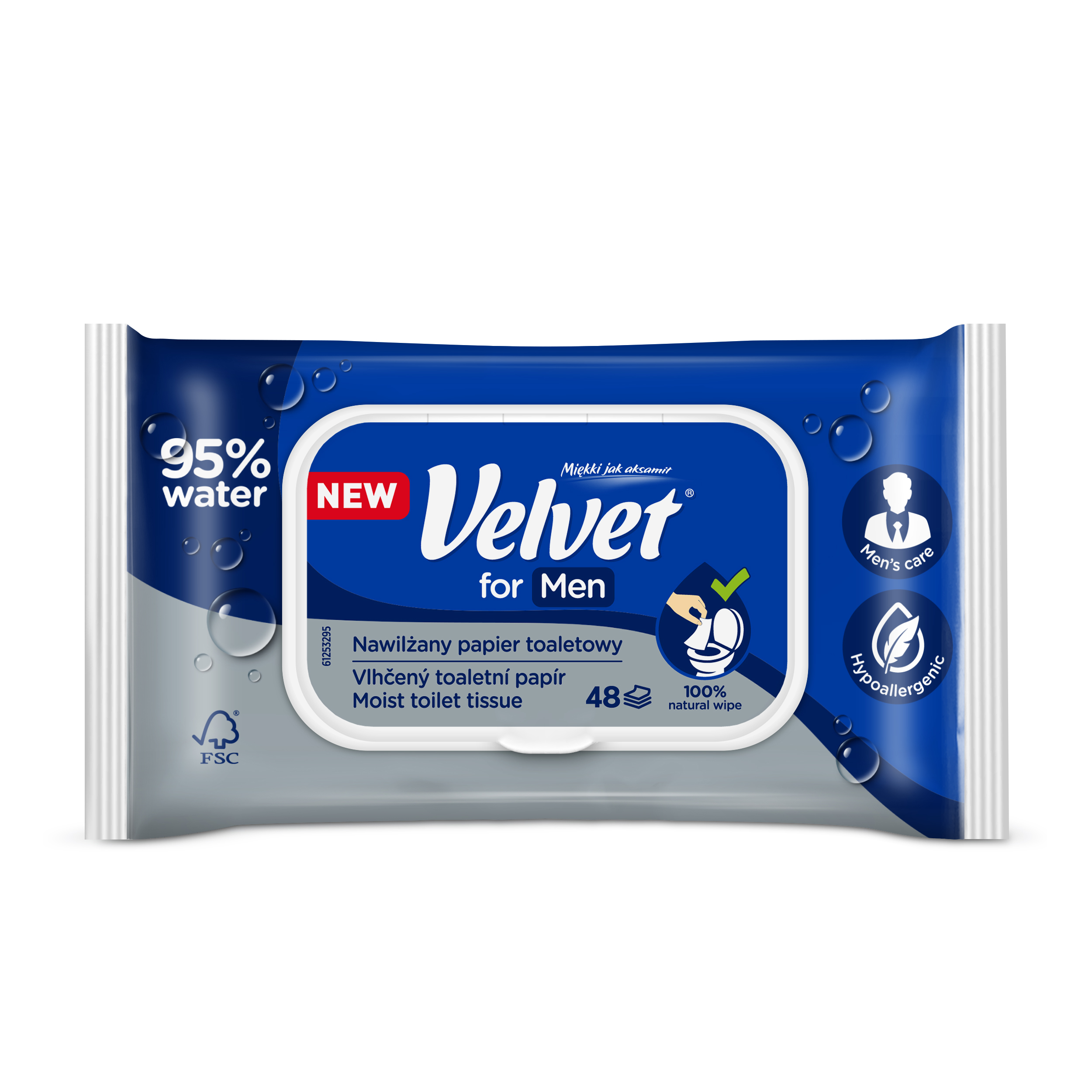 Nawilżany Papier Toaletowy Velvet For Men 48 Sztuk