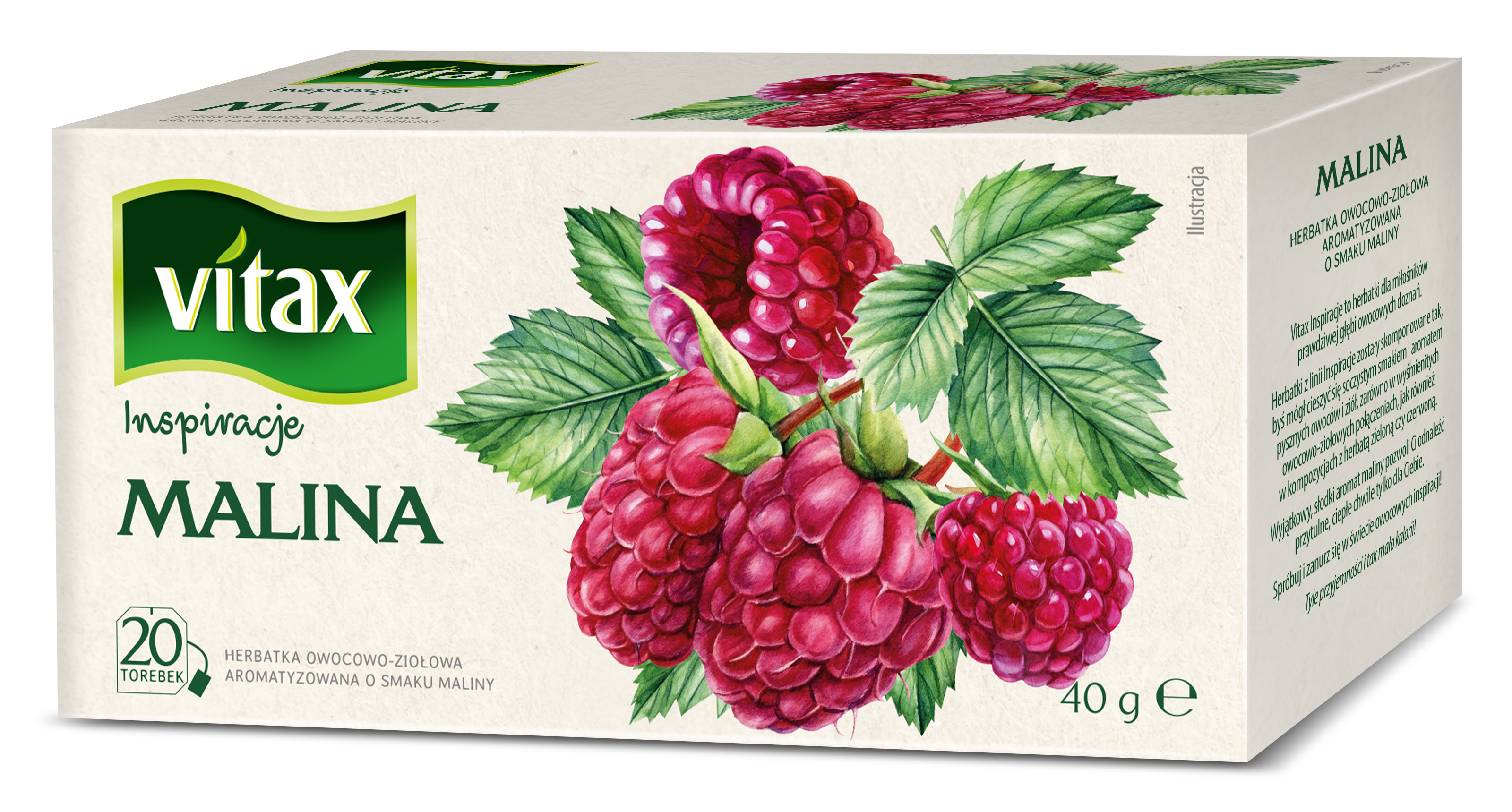 Herbata Vitax Inspiracje Malina 20 Torebek X 2G