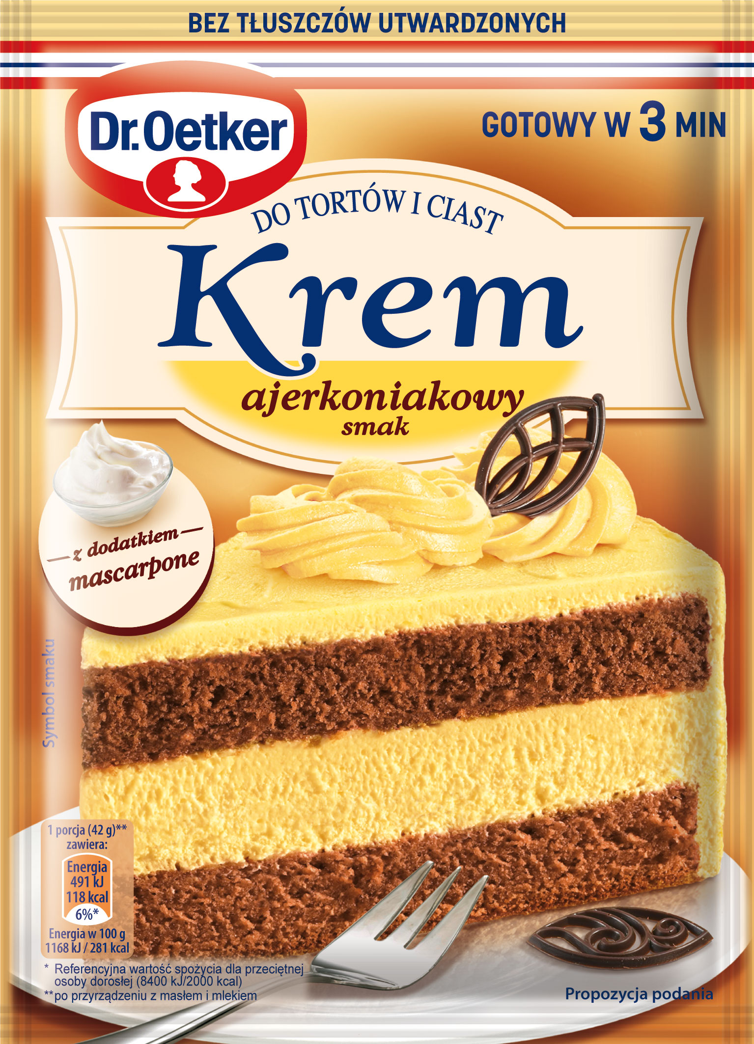 Dr. Oetker Krem Do Tortów I Ciast Smak Ajerkoniakowy 105 G