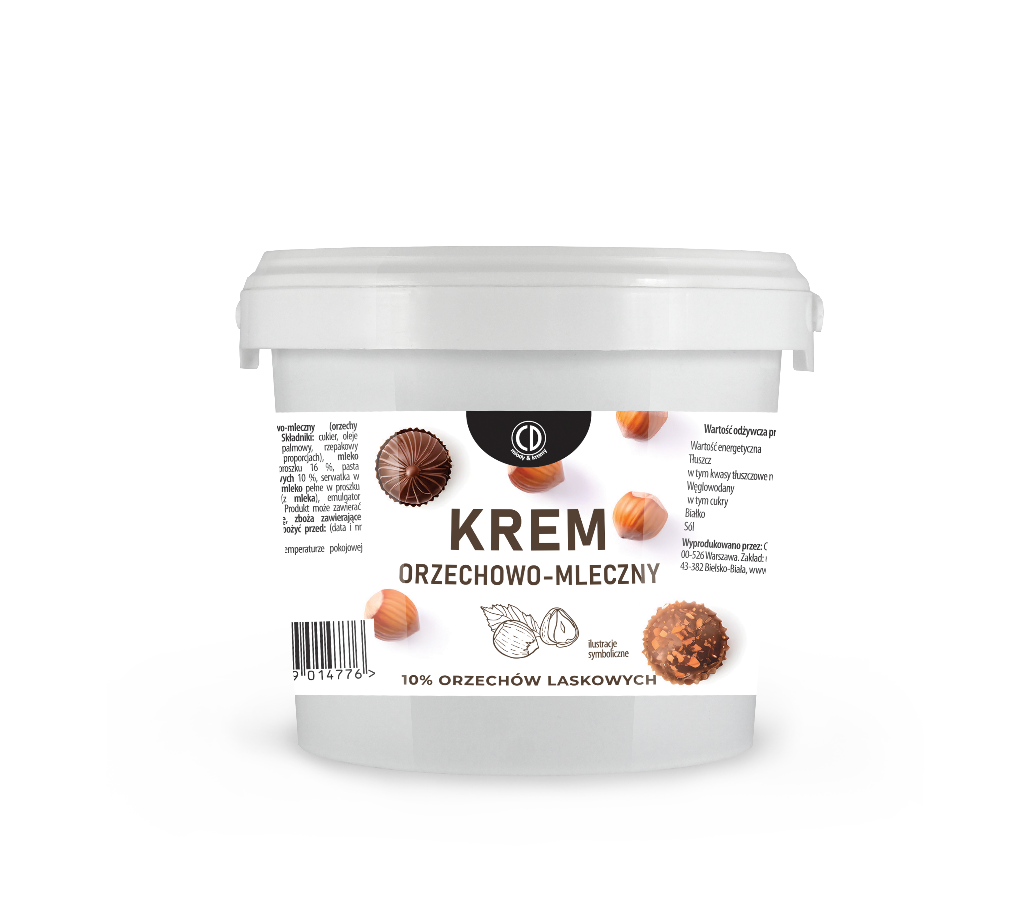 Cd Krem Orzechowo-Mleczny, Orzech Laskowy 10% 1Kg
