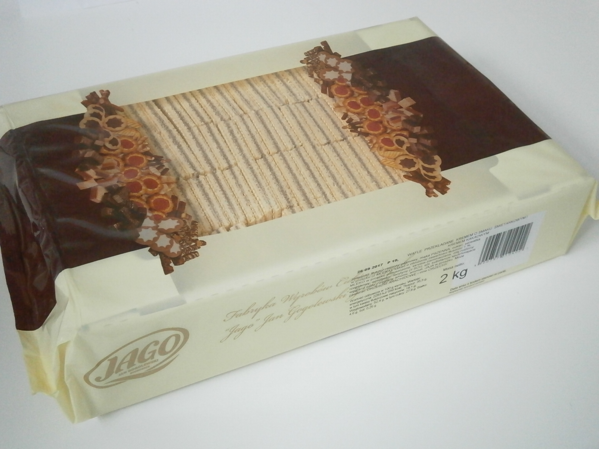 Jago Wafle Przekładane Kremem Kakaowym 2 Kg