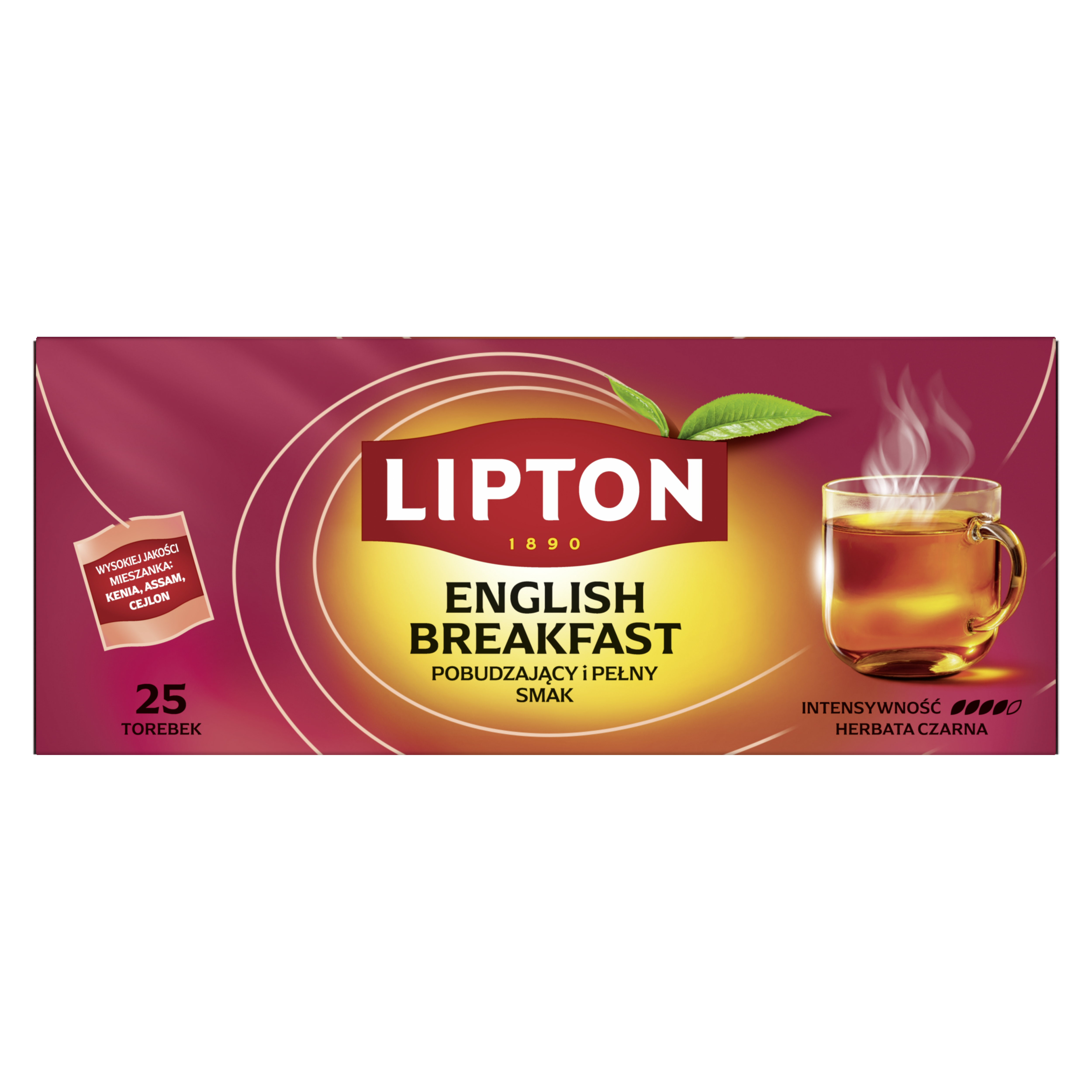 Lipton English Breakfast Herbata Czarna 50 G (25 Torebek).