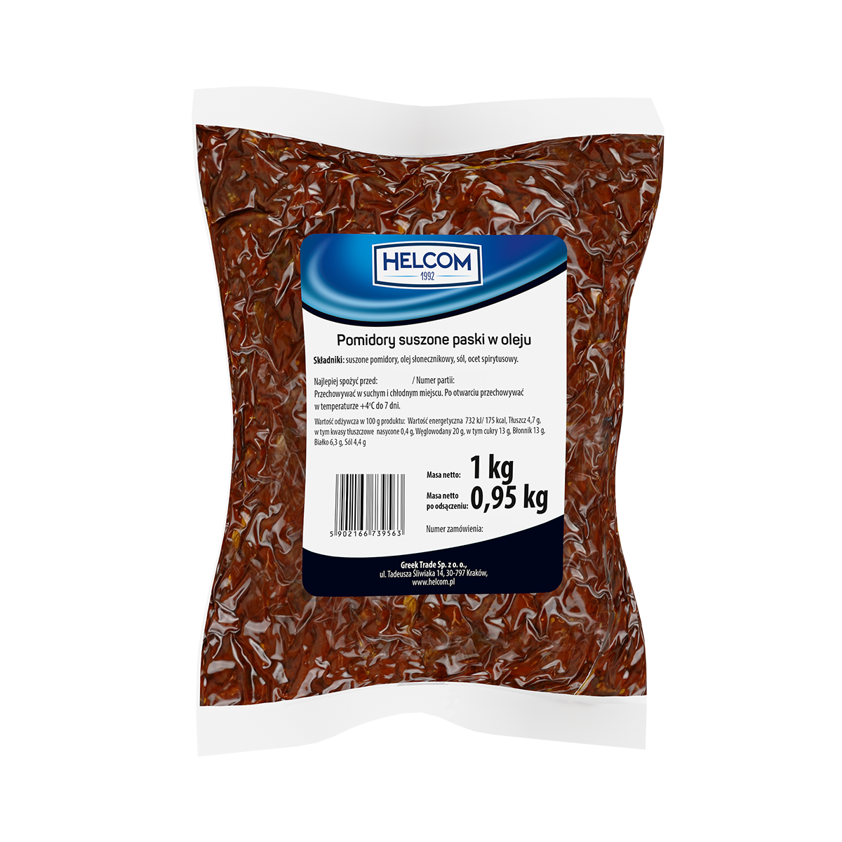 Pomidory Suszone Paski W Oleju 1Kg Helcom