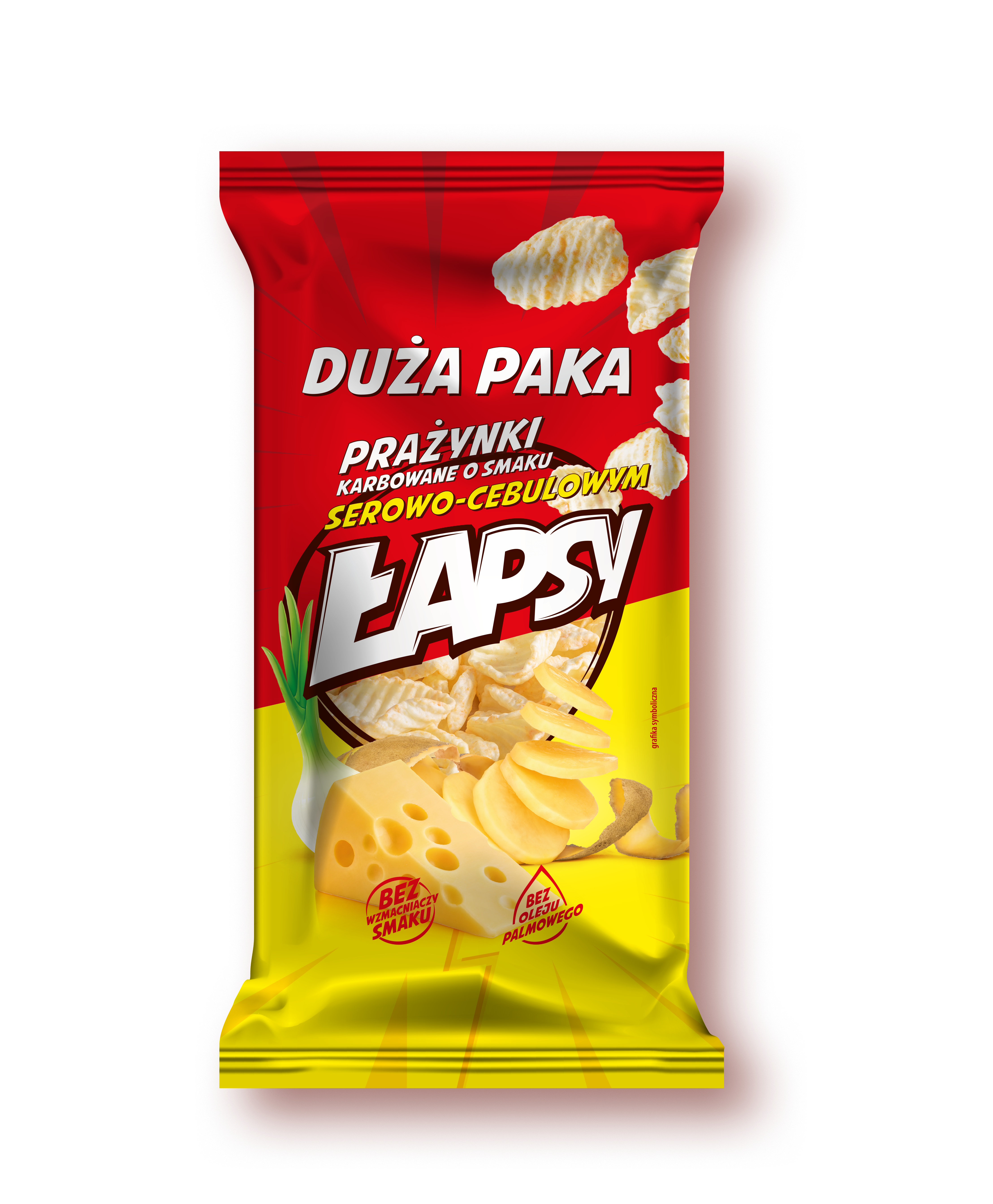Łapsy Prażynki Karbowane O Smaku Zielonej Cebulki 110G