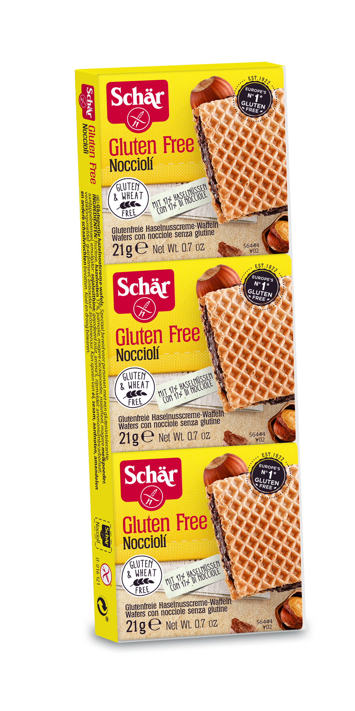 Bezglutenowe Wafelki Z Kremem Z Orzechów Laskowych 63G