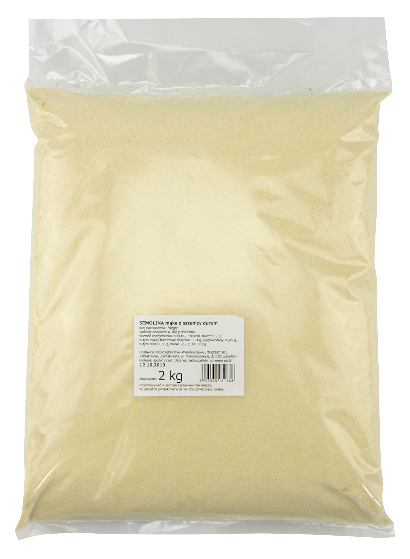Semolina 2 Kg Mąka Z Pszenicy Durum Mlexer