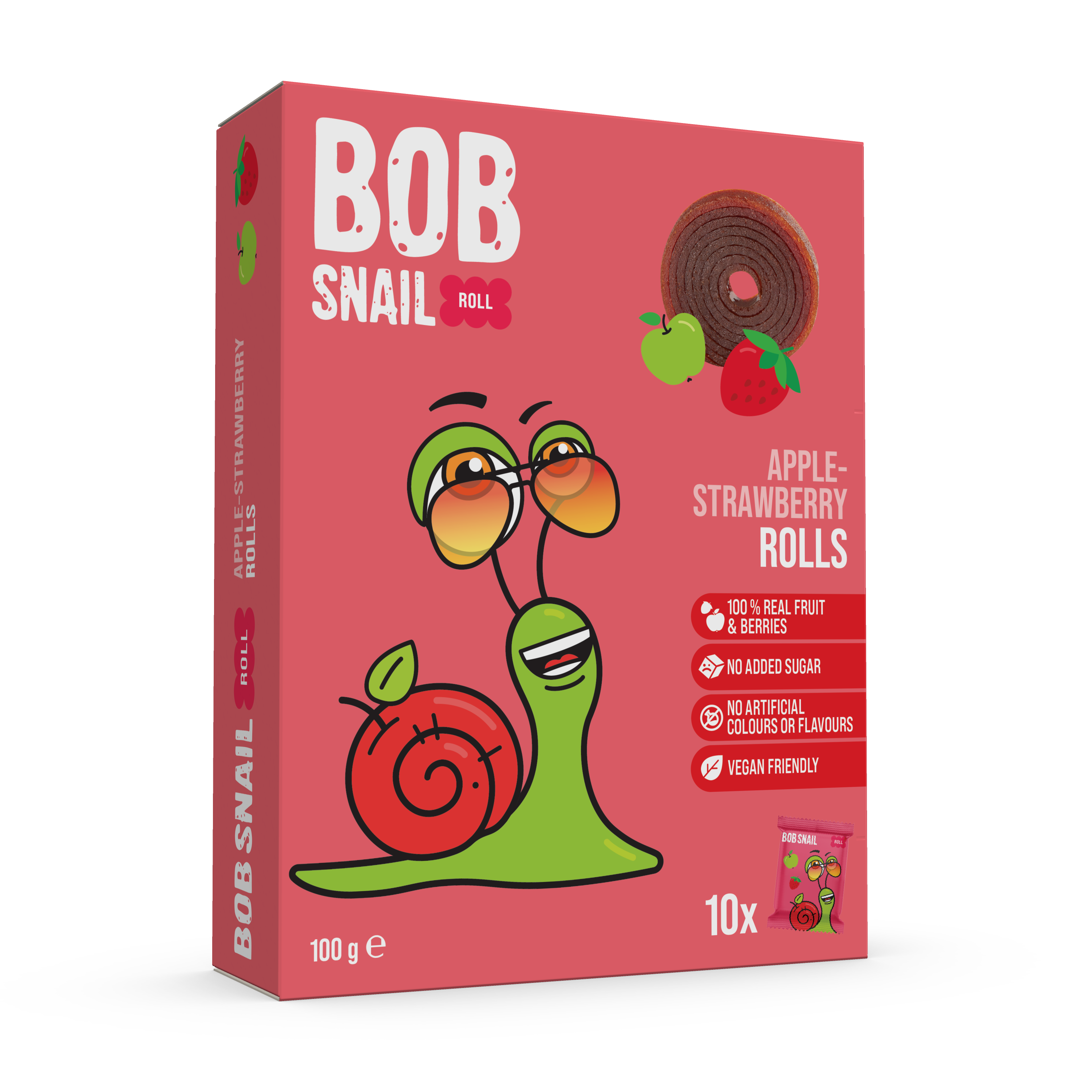 Bob Snail Roll Jabłko-Truskawka 100G