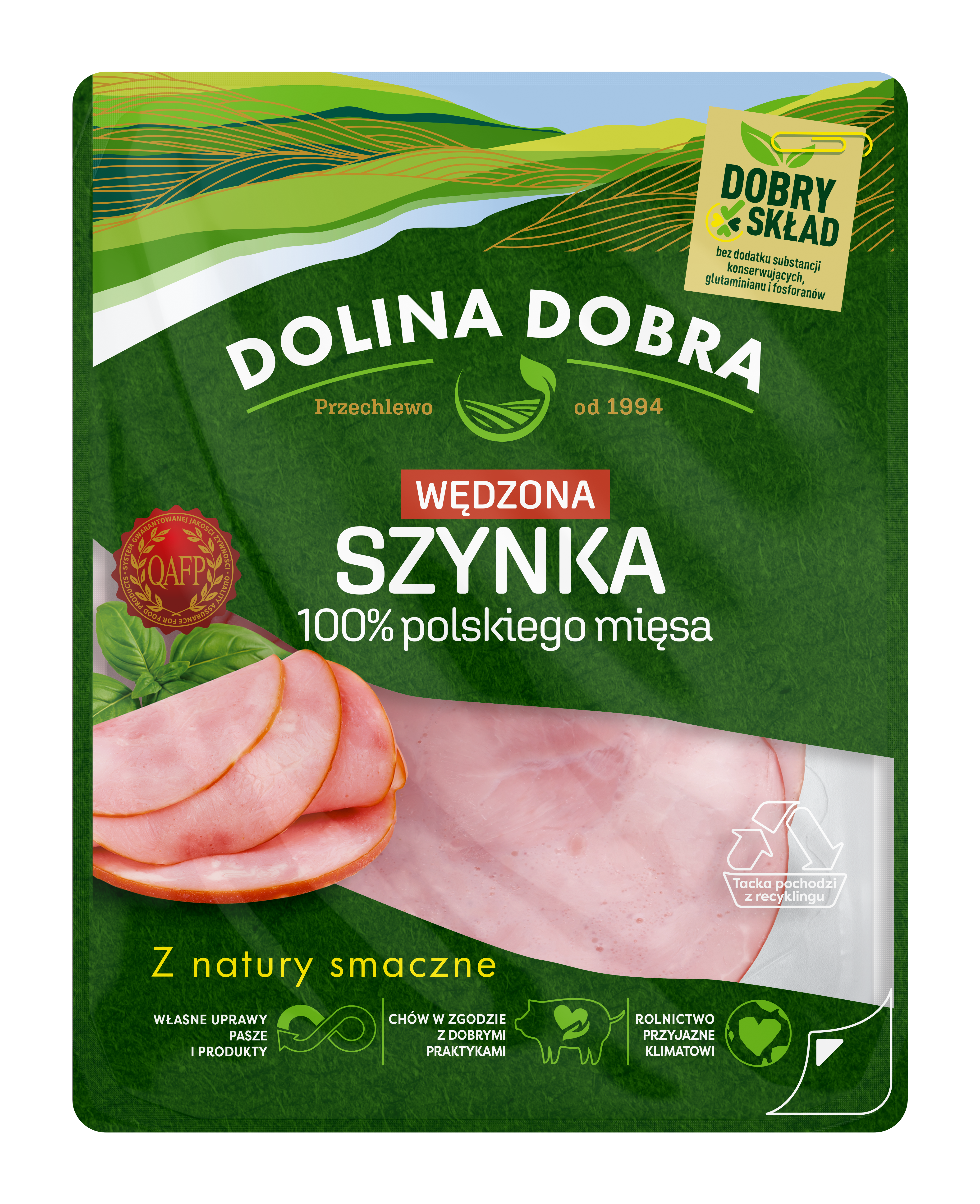 Wędzona Szynka 100% Polskiego Mięsa W Plastrach 90G Goodvalley