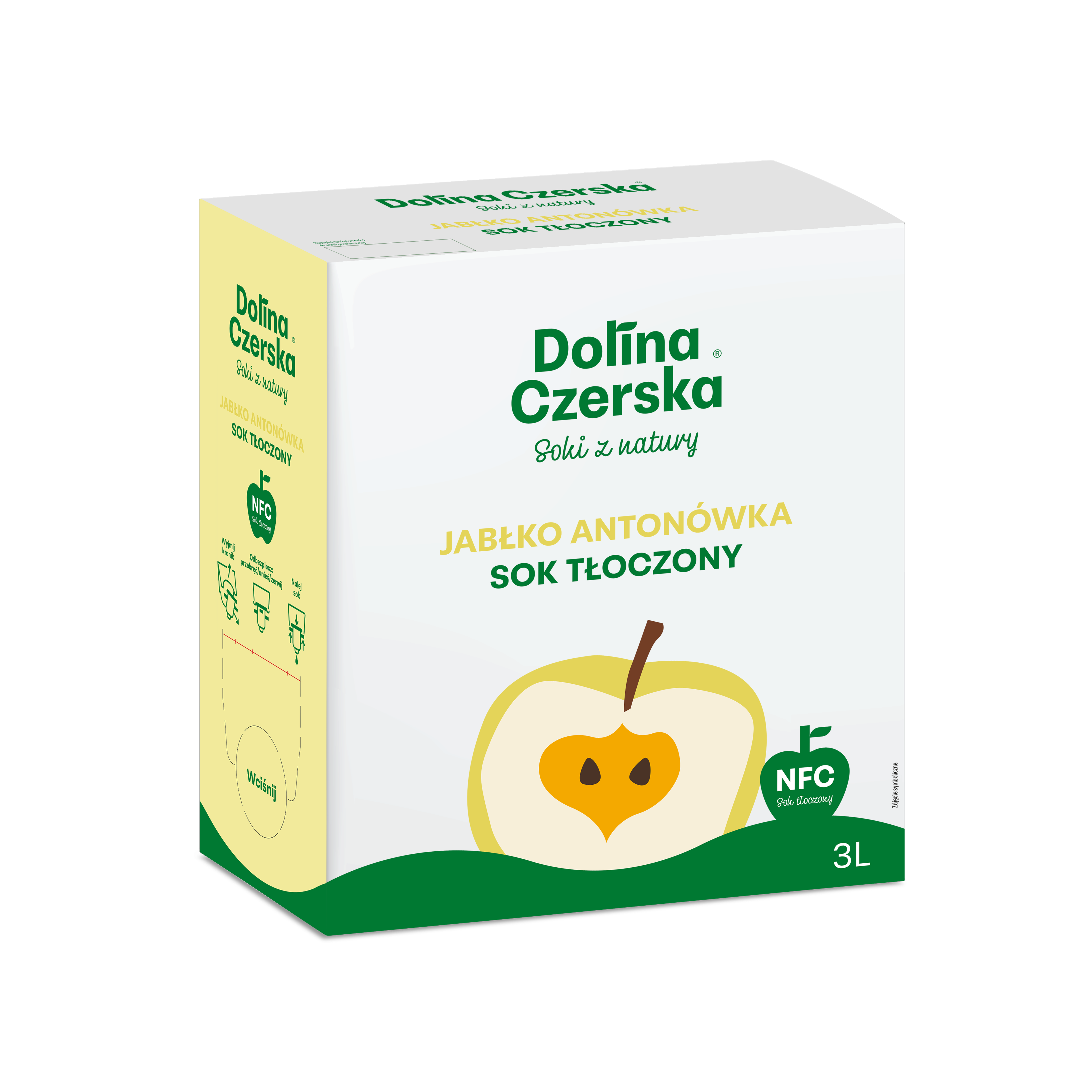 Sok Nfc Jabłkowy Antonówka 100% Dolina Czerska 3L