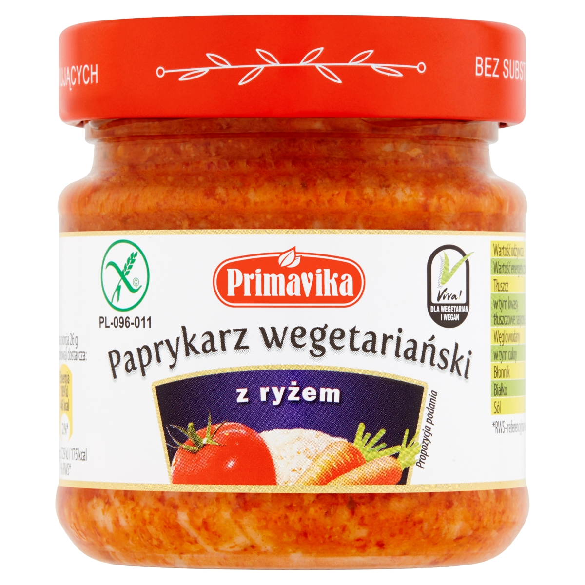 Primavika Paprykarz Wegetariański Z Ryżem 160 G