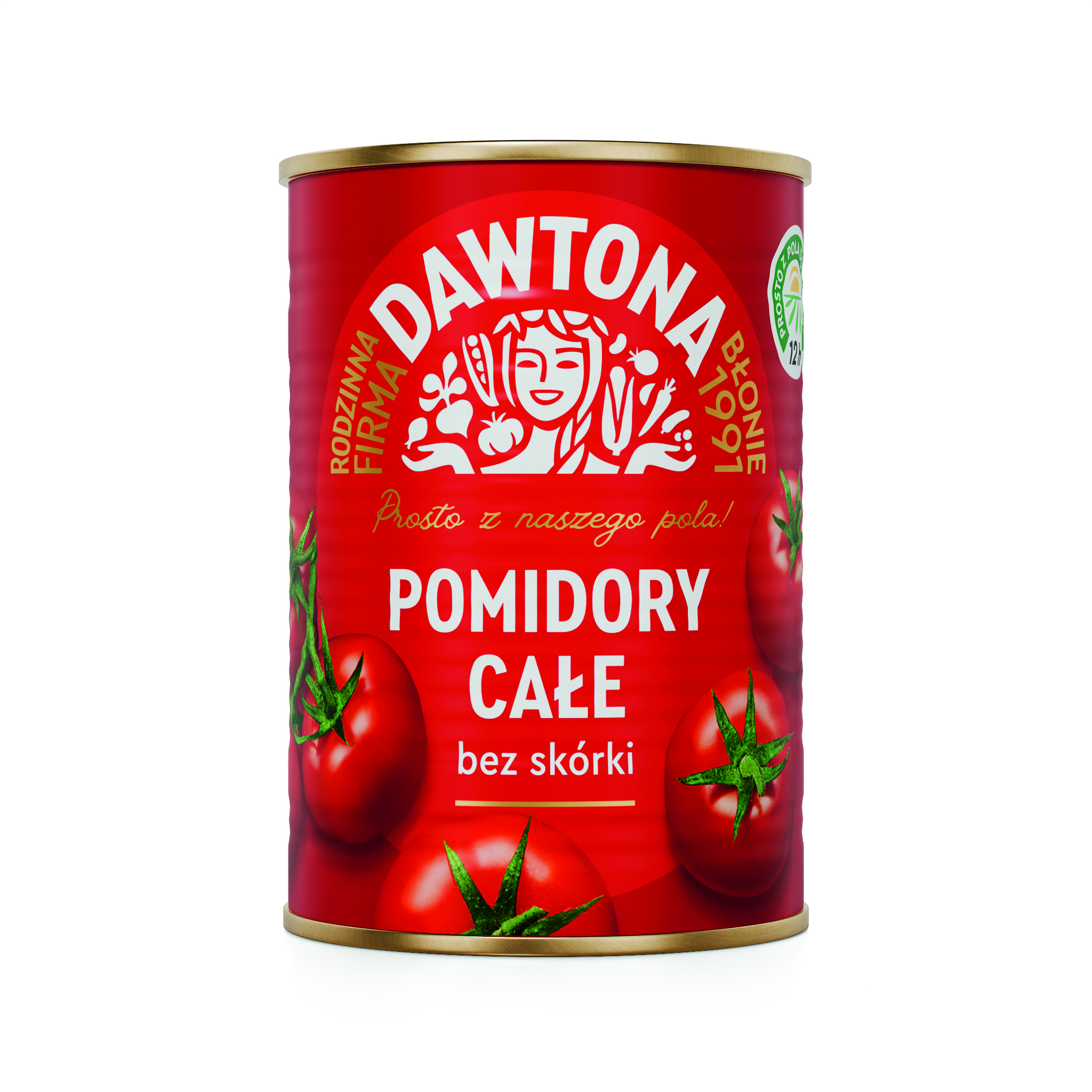 Pomidory Całe Bez Skórki 400G Dawtona