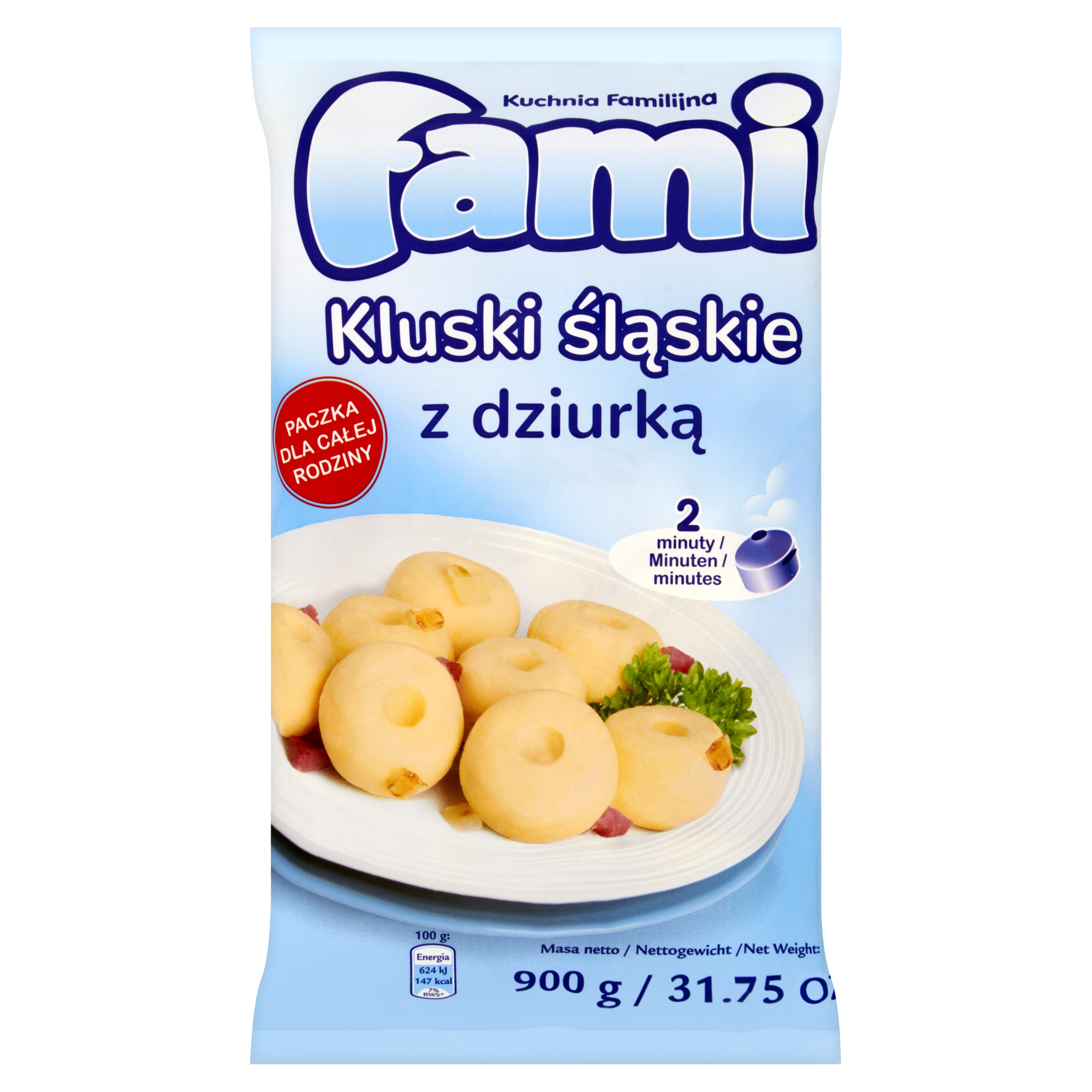 Fami Kluska Śląska Z Dziurką 900G