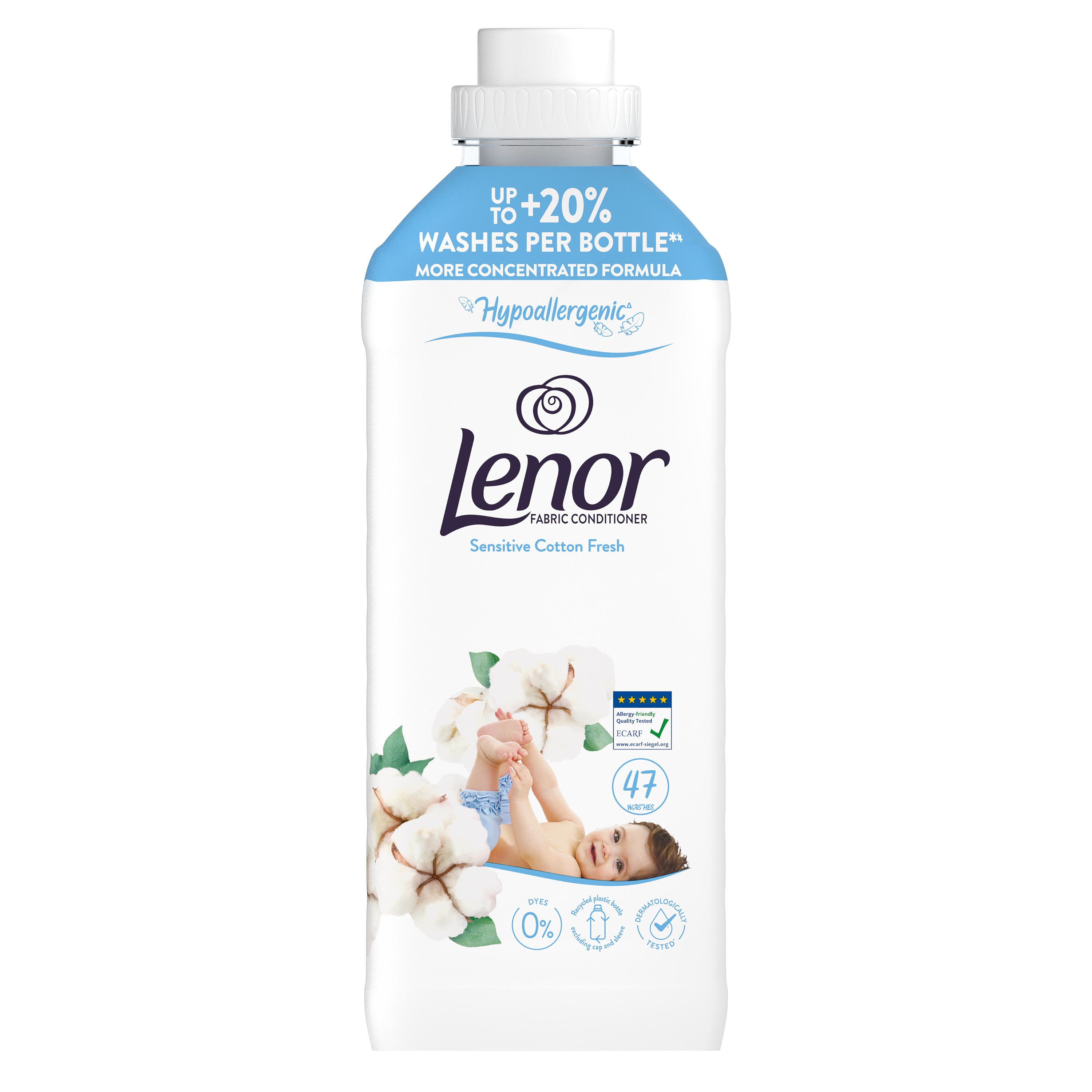 Lenor Płyn Do Płukania Tkanin Sensitive Cotton Fresh 987Ml, 47 Prań
