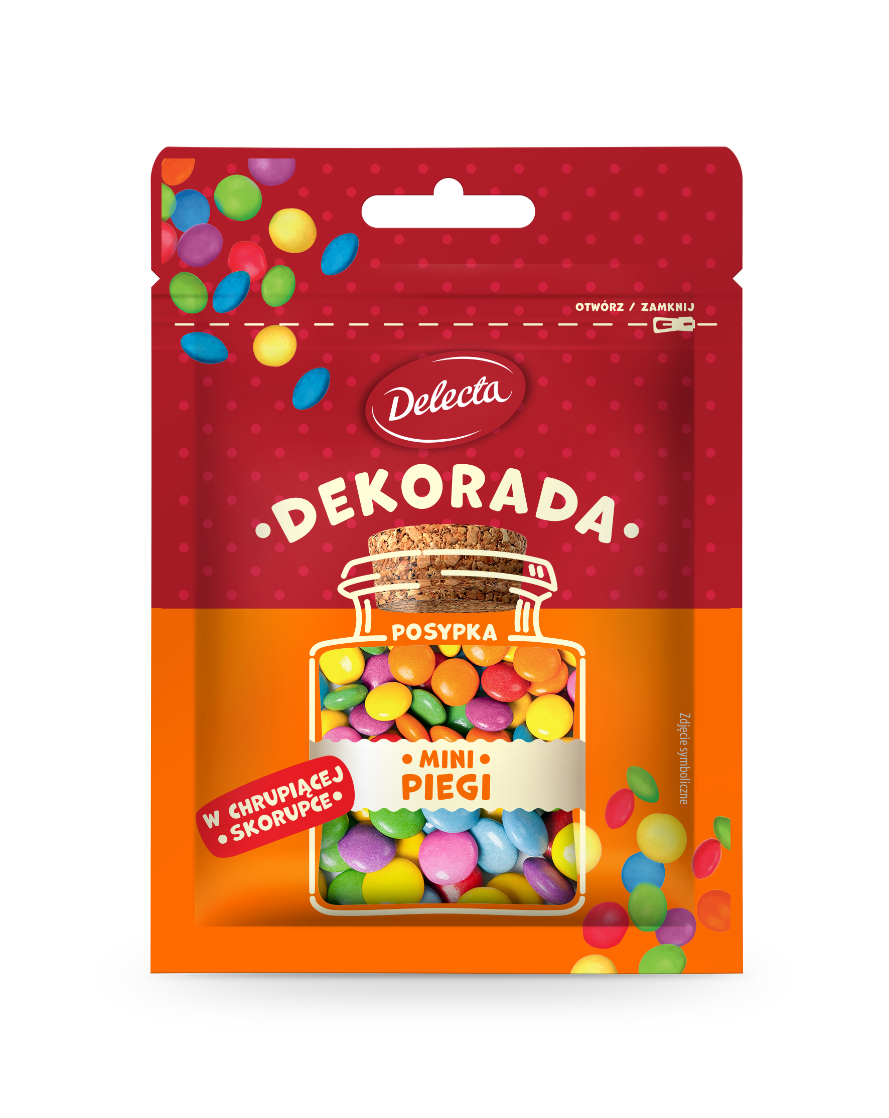 Delecta Decorada Kolorowe Mini Piegi 30G