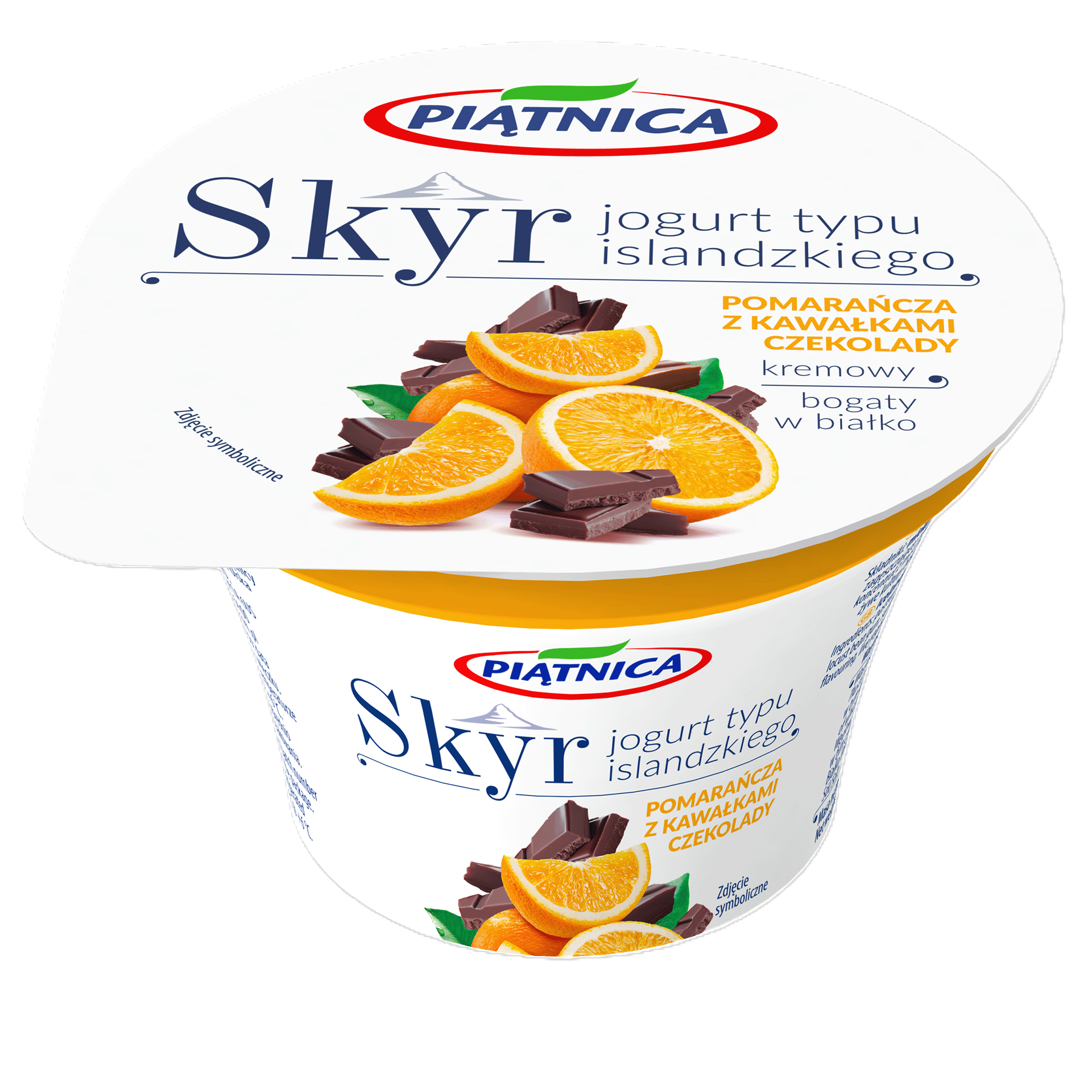 Piątnica Skyr Jogurt Typu Islandzkiego Pomarańcza Z Kawałkami Czekolady 150 G