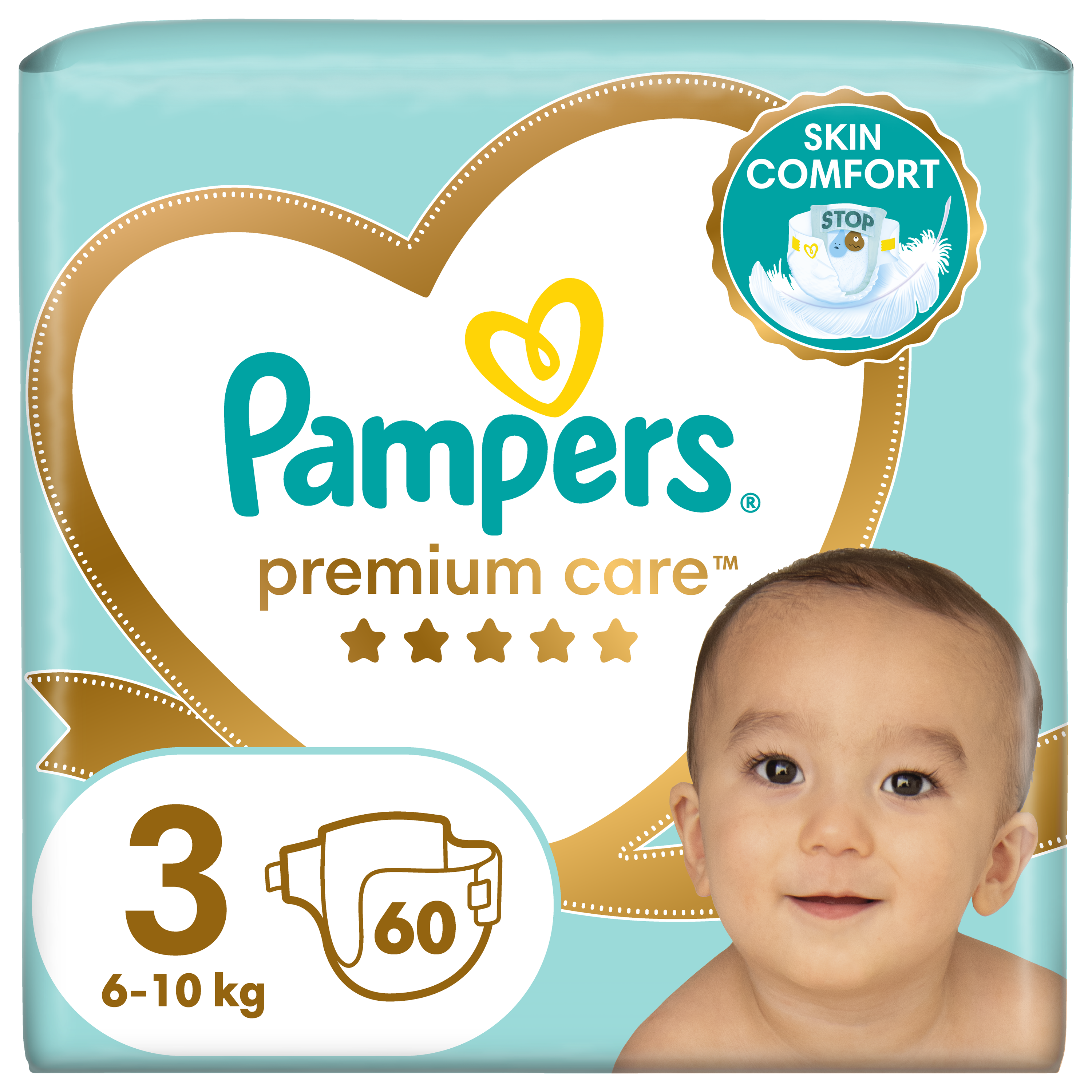 Pampers Pieluchy Premium Care, R3, 60 Pieluch