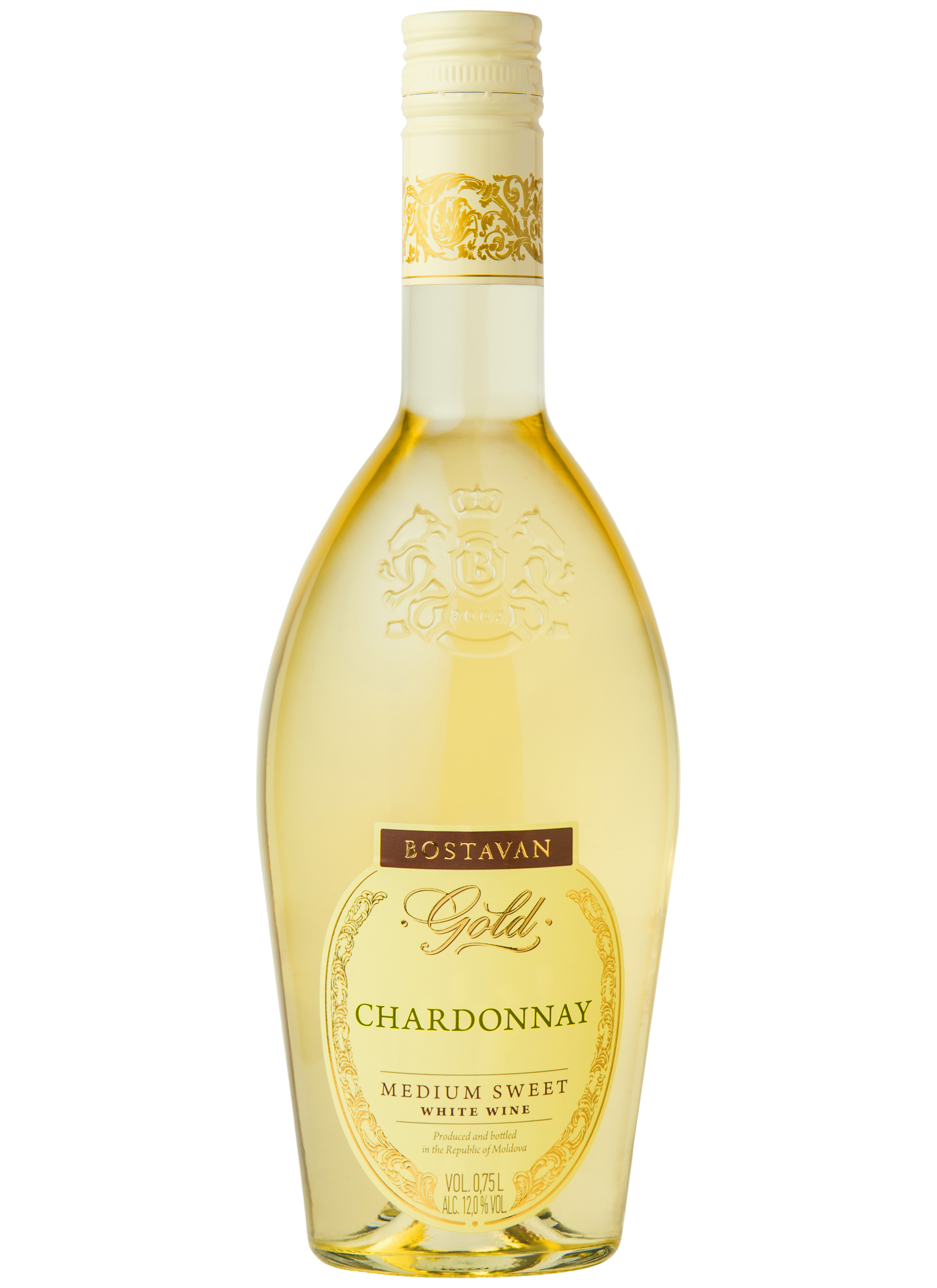 Bostavan Gold Chardonnay White Medium Sweet White Wine 0,75L