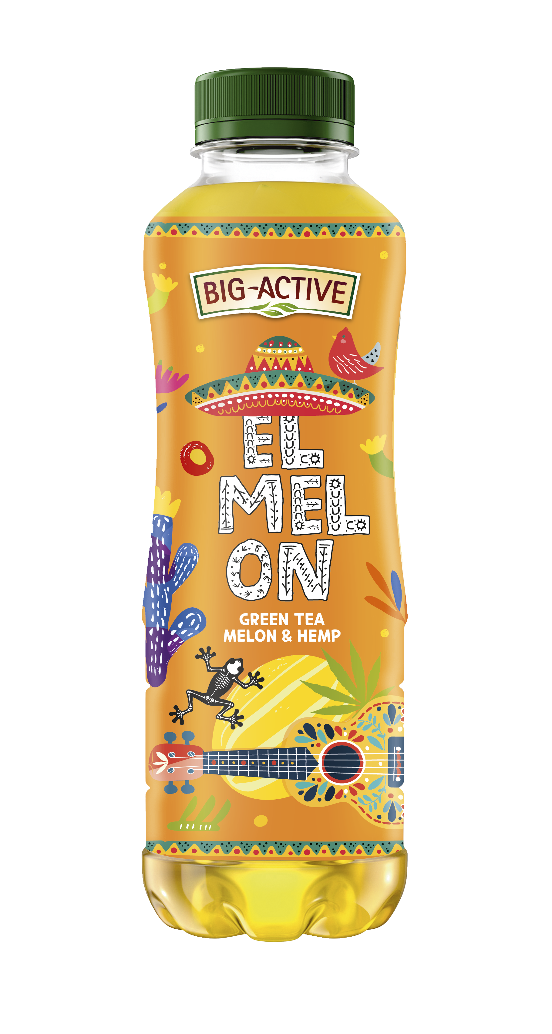 Big Active Napój El Melon Herbata Zielona, Melon I Nasiona Konopi 500 Ml