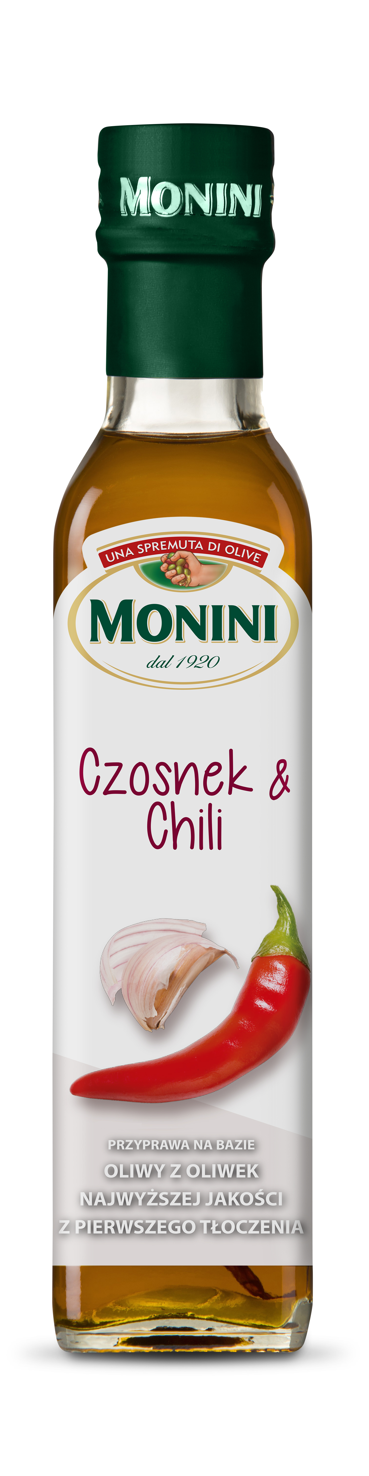 Monini Przyprawa Na Bazie Oliwy Z Oliwek Ev - Czosnek&Chili 250 Ml