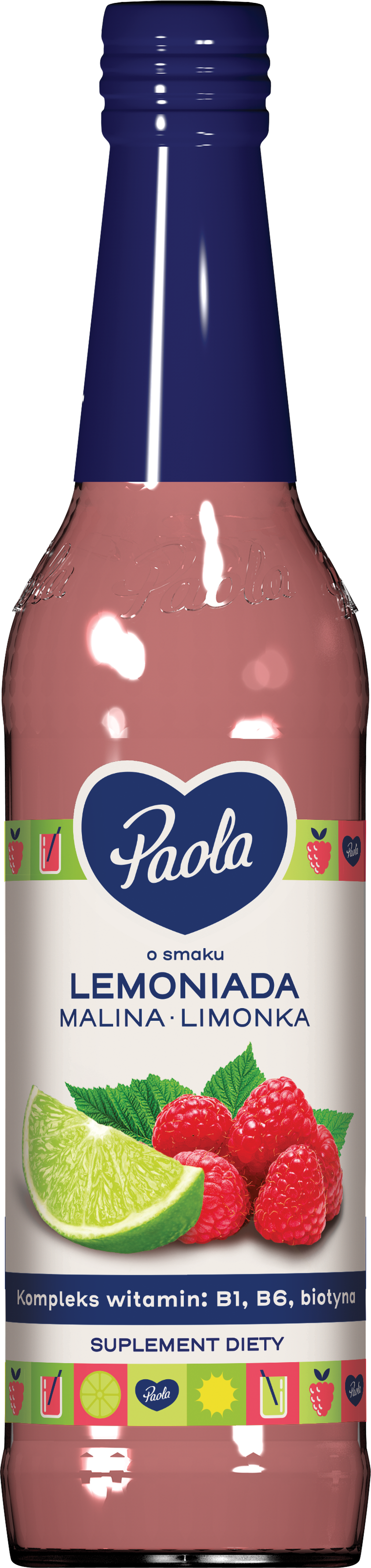 Paola Syrop O Smaku Lemoniady Malina I Limonka 430 Ml