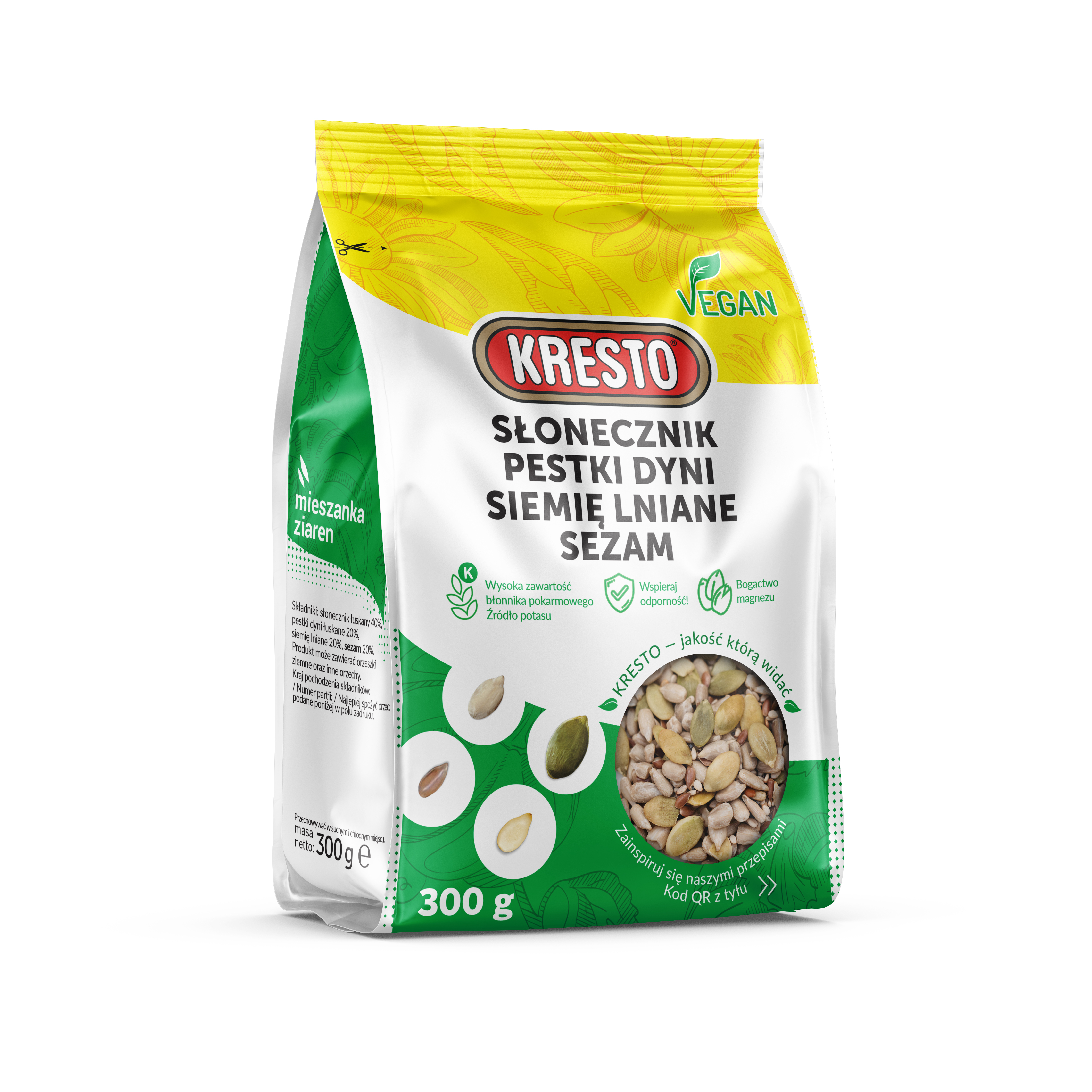 Kresto Słonecznik/ Pestki Dyni/ Siemię Lniane/ Sezam 300G