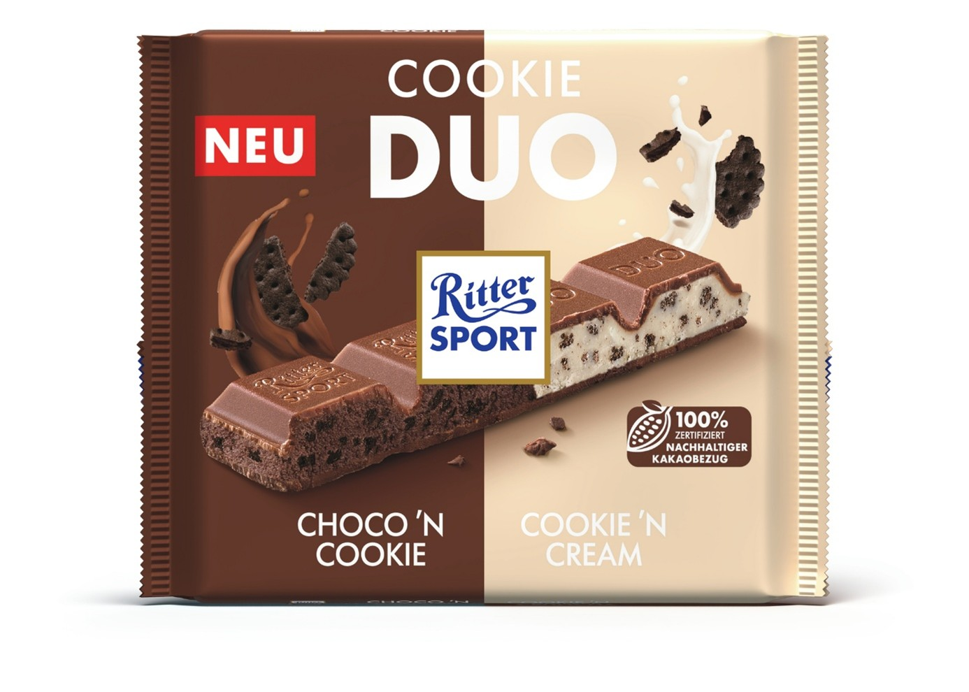 Ritter Sport Czekolada Mleczna Duo Cookie 218G