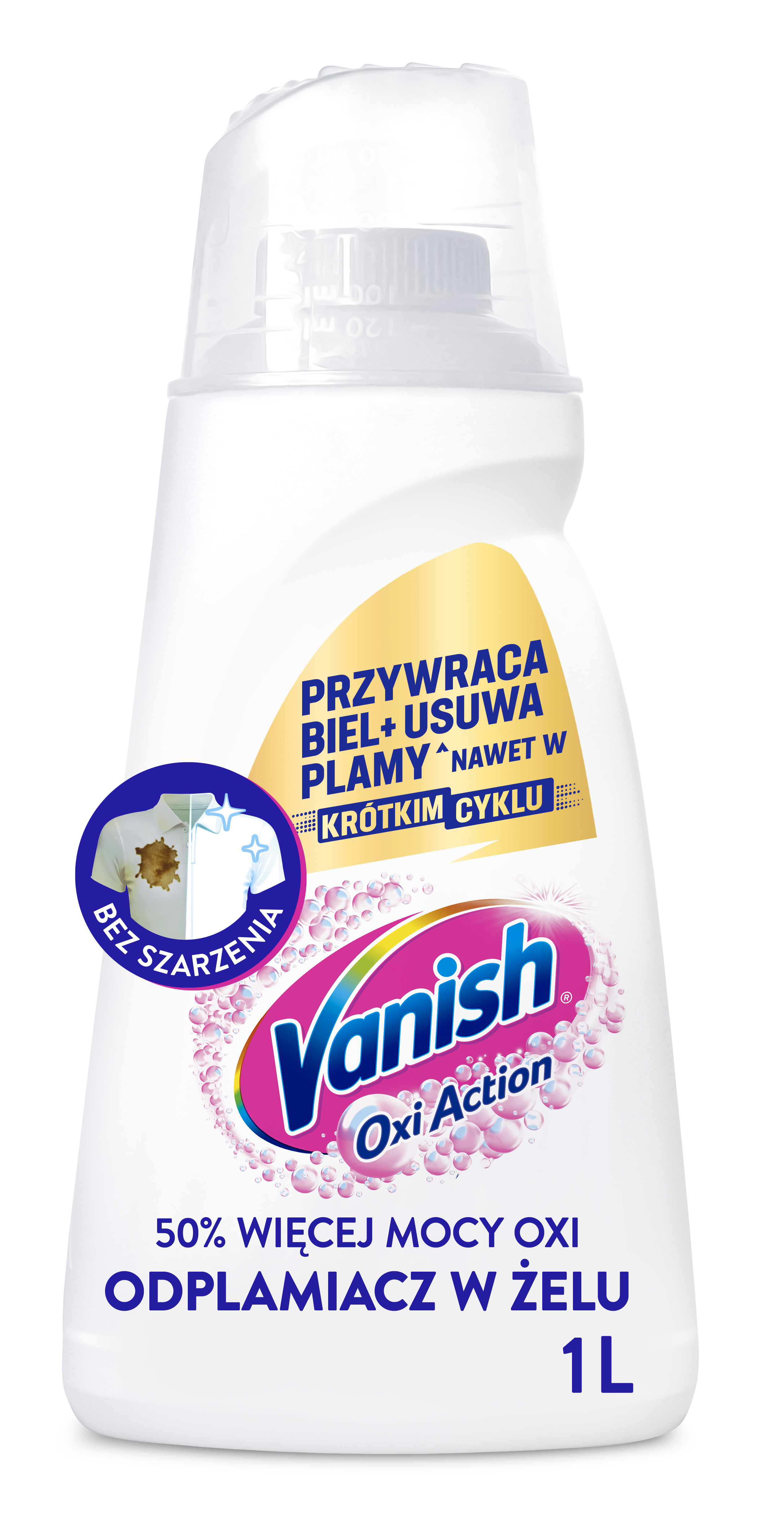 Vanish Oxi Action White Odplamiacz W Żelu 1L