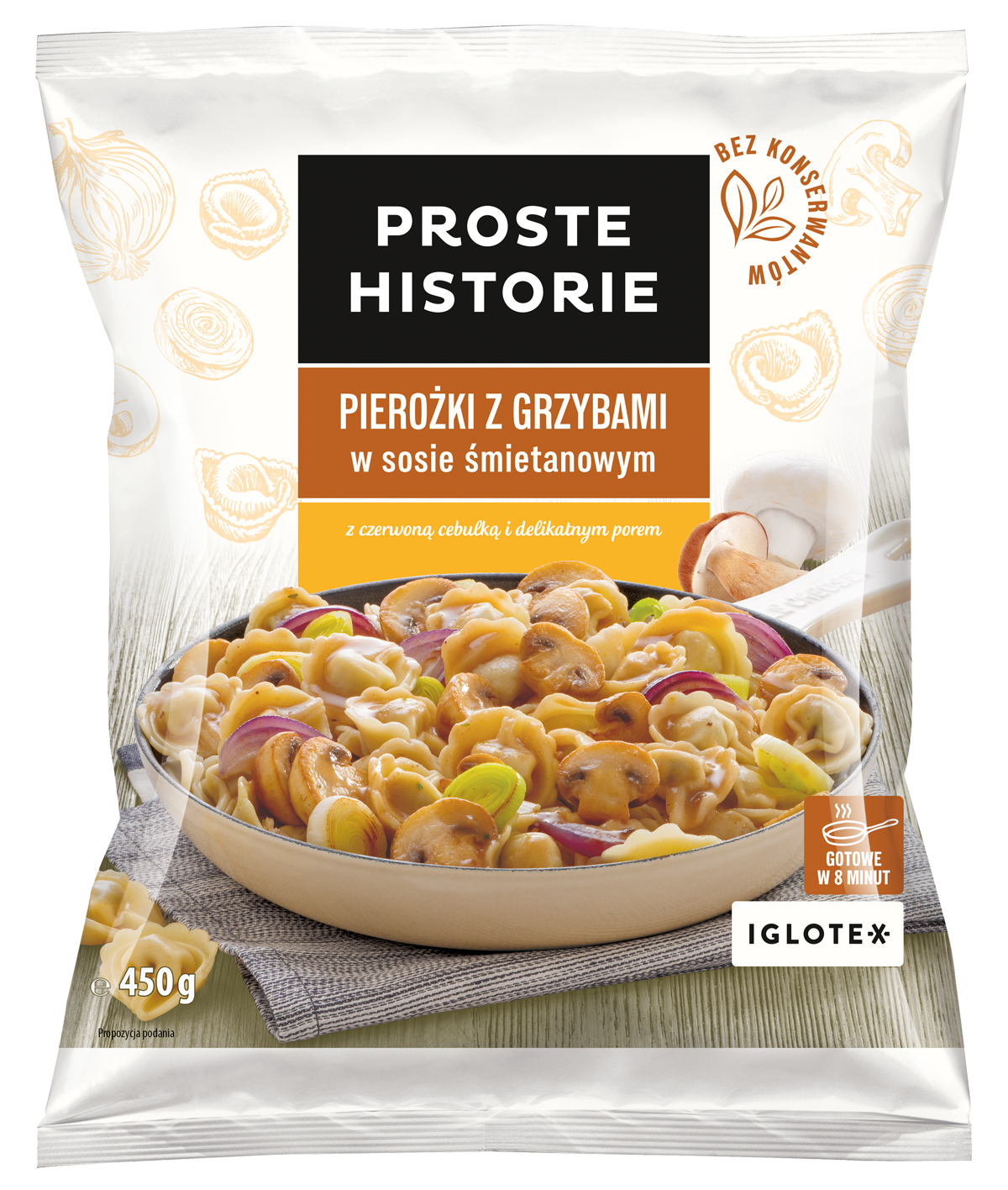 Proste Historie - Pierożki Z Grzybami W Sosie Śmietanowym 450G